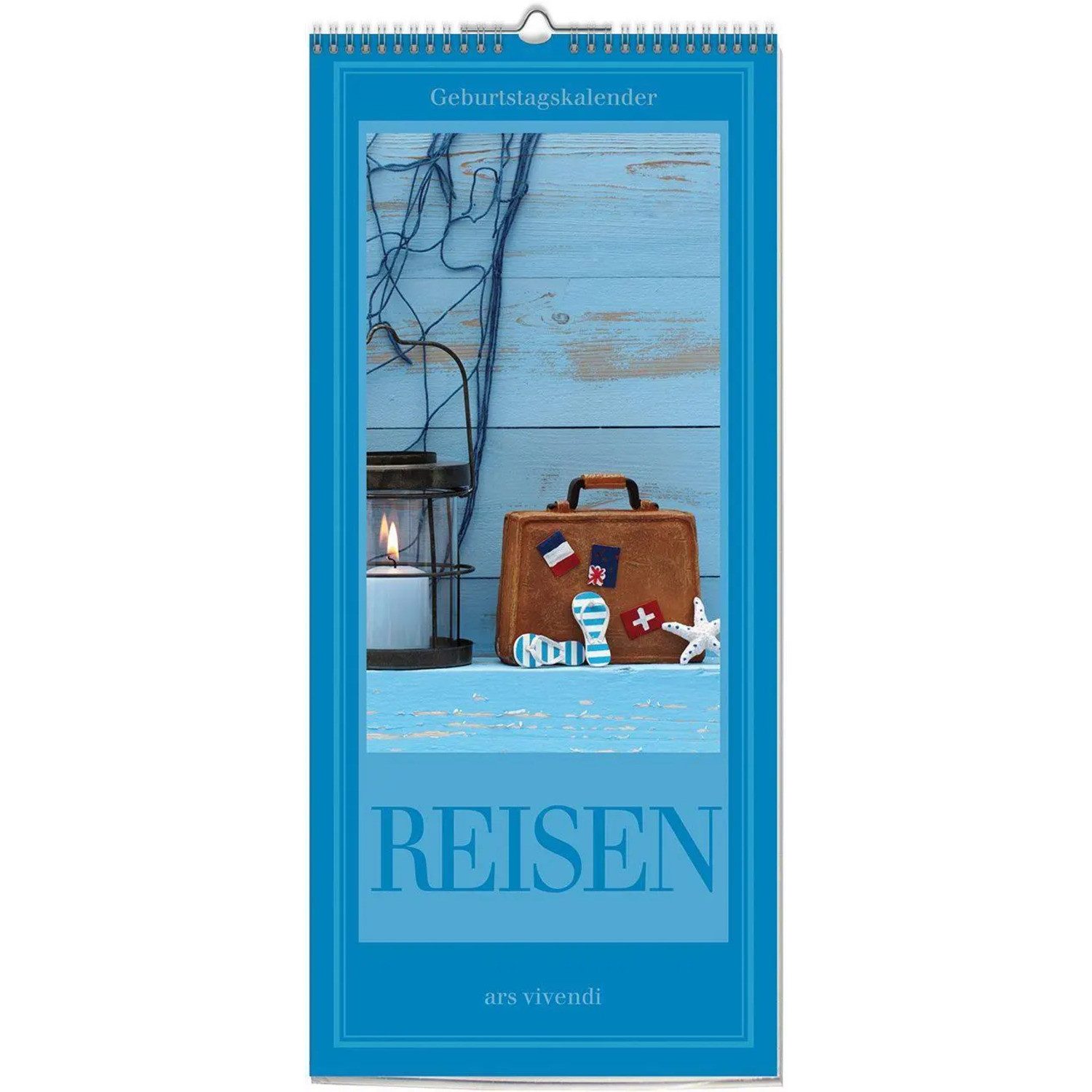 ars vivendi Настенный календарь Geburtstagskalender Reisen, immerwährend