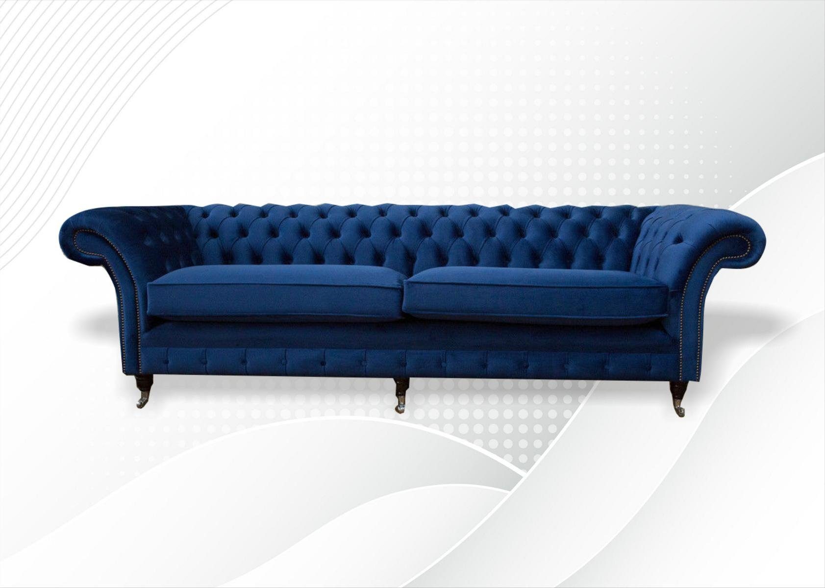 JVmoebel Chesterfield-Sofa, Chesterfield 4 Sitzer Sofa Design Sofa Couch 265 cm