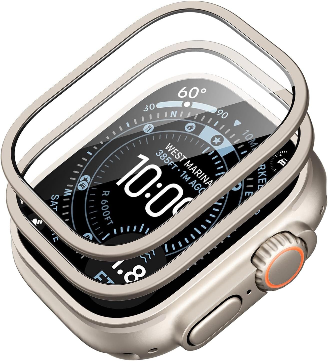 MSM Displayschutzglas 2X Schutzglas für Apple Watch Ultra 3 Ultra 49mm Panzerfolie Titan 9H