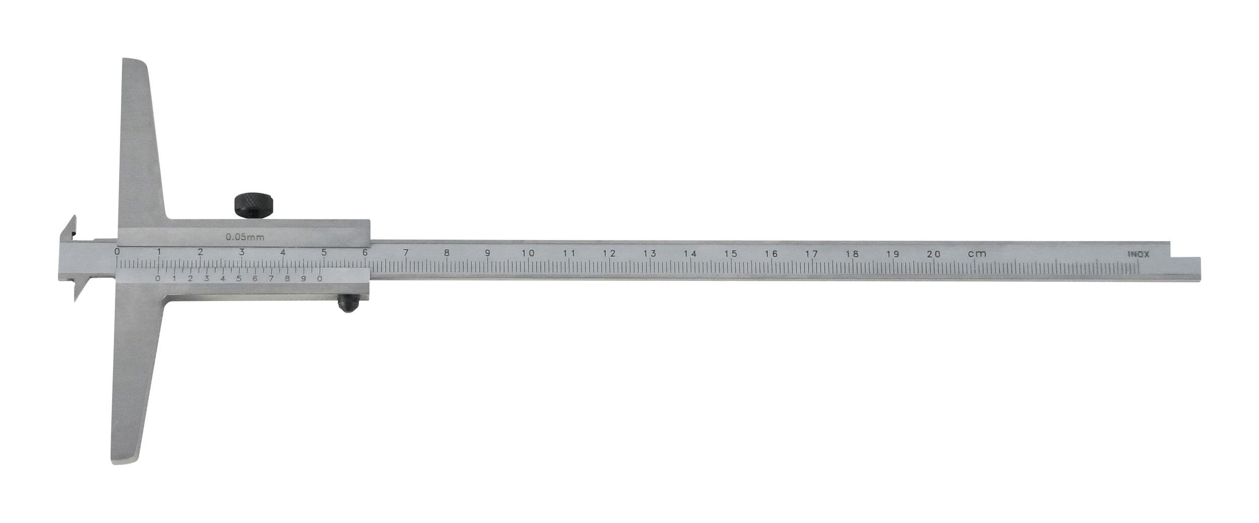 fortis Messschieber, Doppelhaken-Tiefenmess-Schieber mit doppelten Messflächen 300 mm
