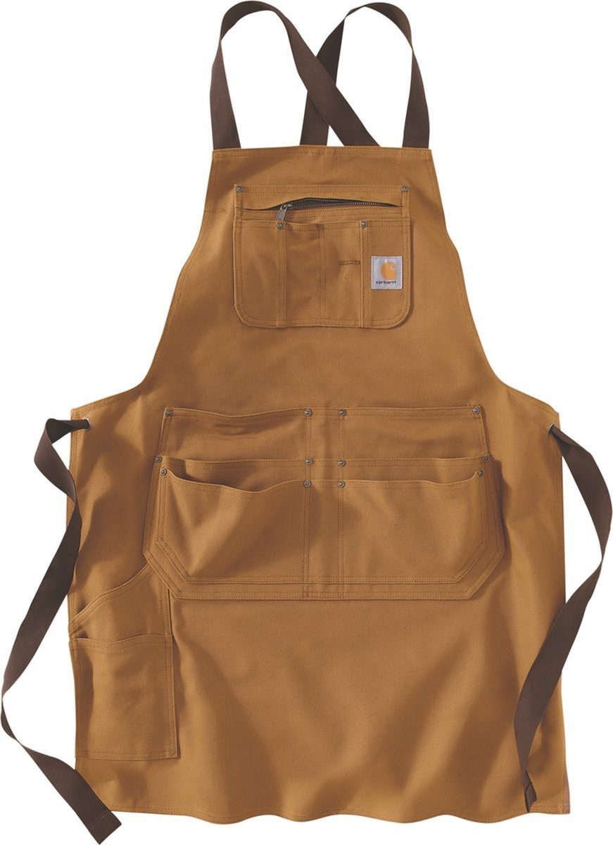Carhartt Umhängeschürze Duck Schort Braun, (1-tlg), Maschinenwaschbar bei 30 °C