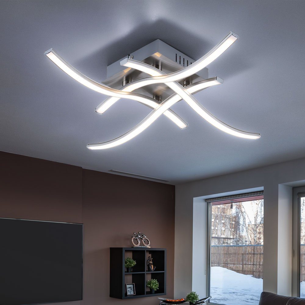 modern LED-Leuchtmittel Deckenlampe LED Deckenleuchte Wohnzimmerleuchte Warmweiß, Deckenleuchte, verbaut, fest etc-shop Design LED