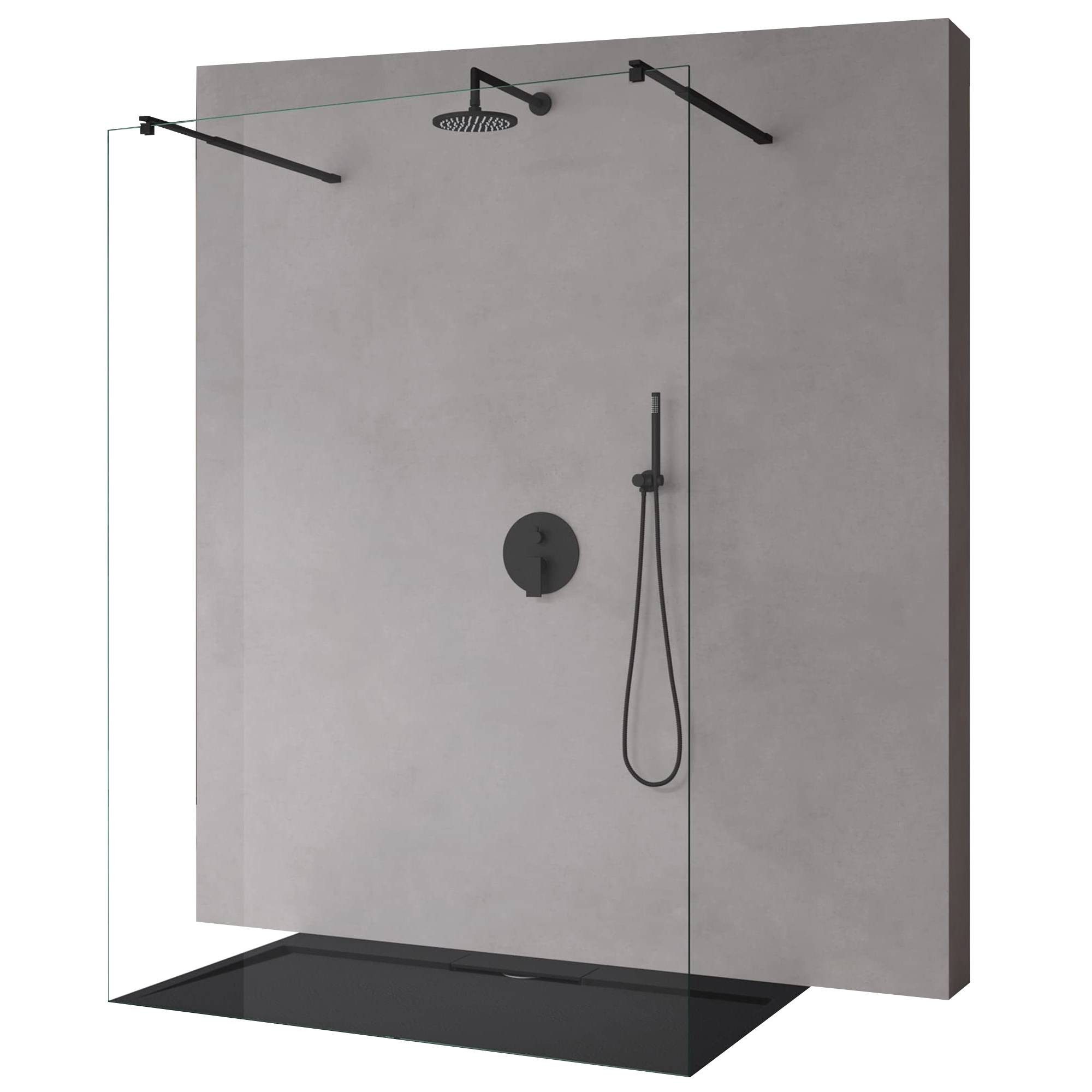 Mai & Mai Duschwand Duschabtrennung für Walk-In Dusche 10mm ESG mit Nano Bremen02