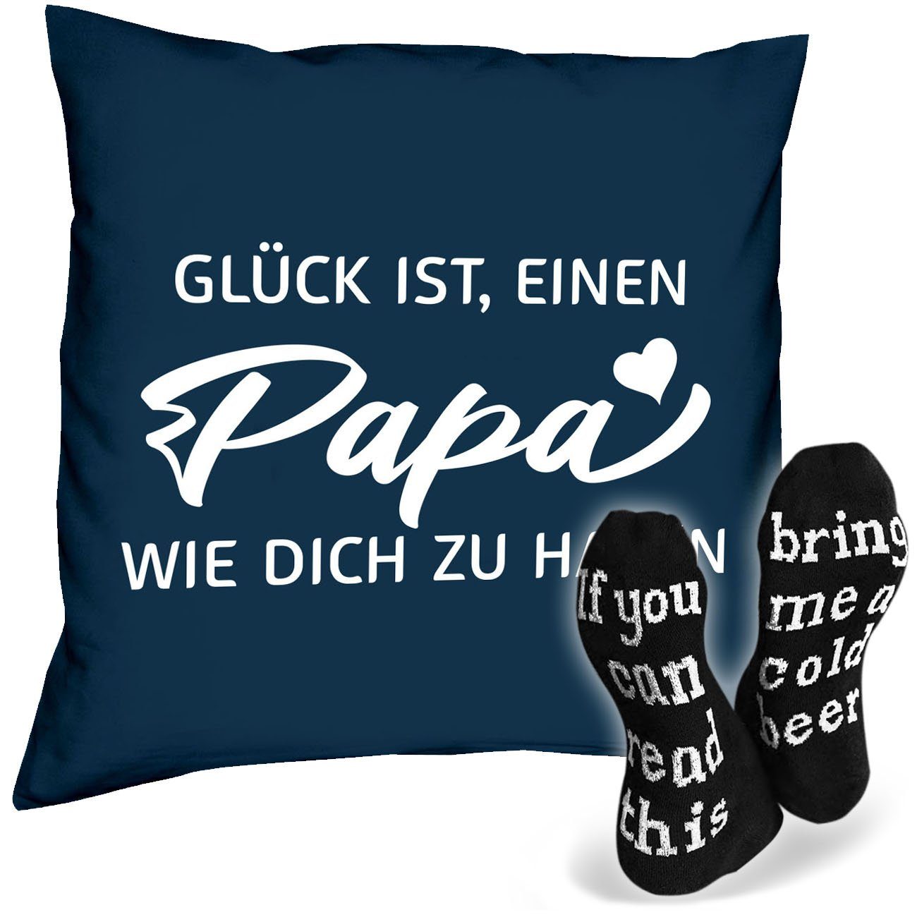 Geschenk Weihnachtsgeschenk Weihnachten, Socken Vatertag Papa Dekokissen + Kissen Geburtstagsgeschenk Sprüche Geburtstag Vatertagsgeschenk Soreso®