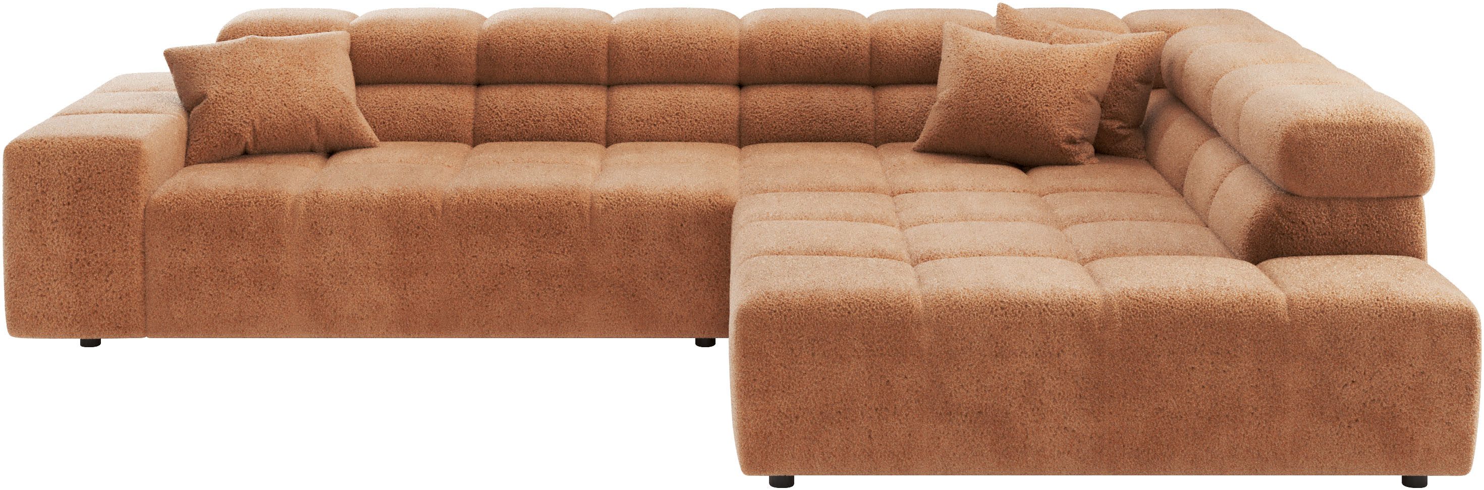 Home affaire Ecksofa Ancona, Ecksofa, incl. Kopfteilverstellung, Breite 319 cm, L-Form, wahlweise elektrische Sitztiefenverstellung