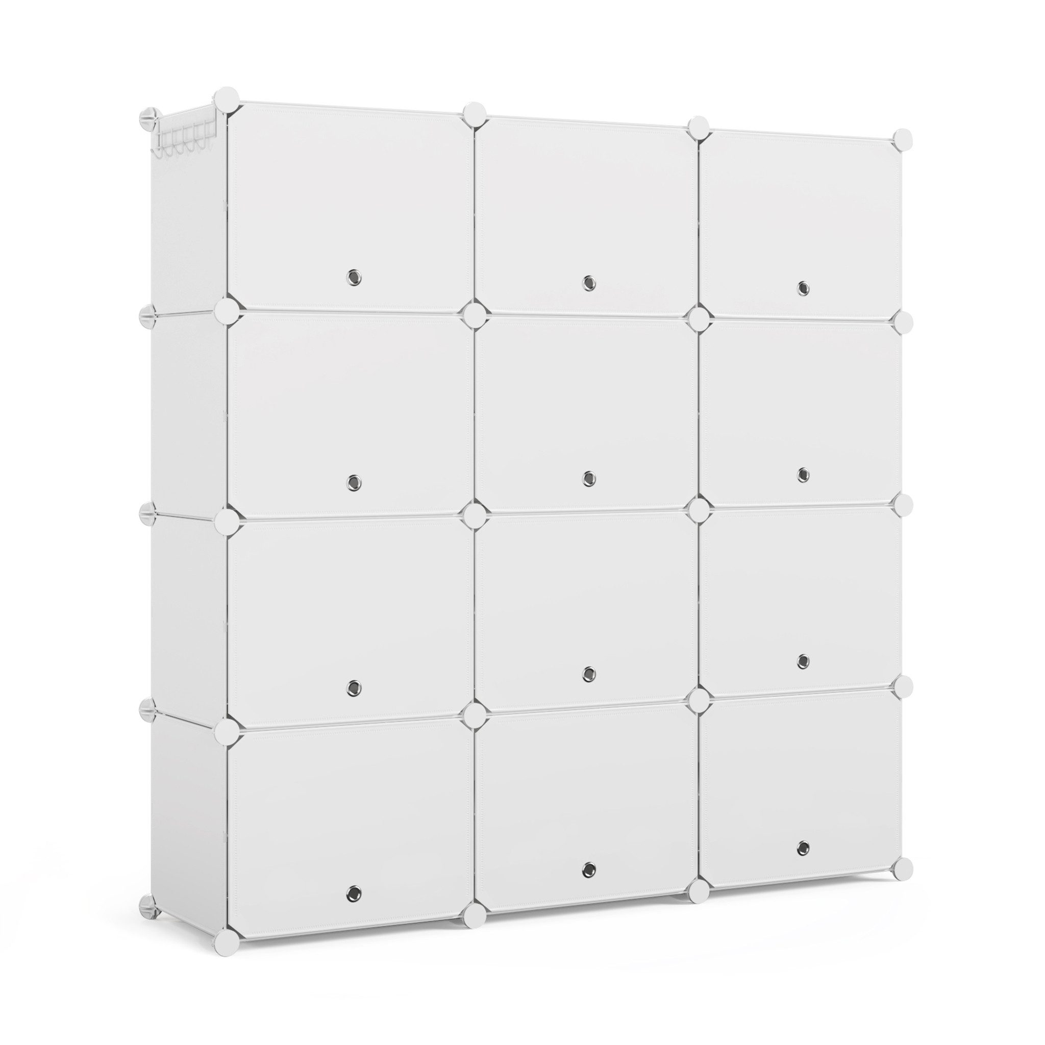 Mondeer Schuhregal Schuhschrank, Kunststoff-Schuhschrank mit Tür, Platzsparend, für 42 Paar Schuhe