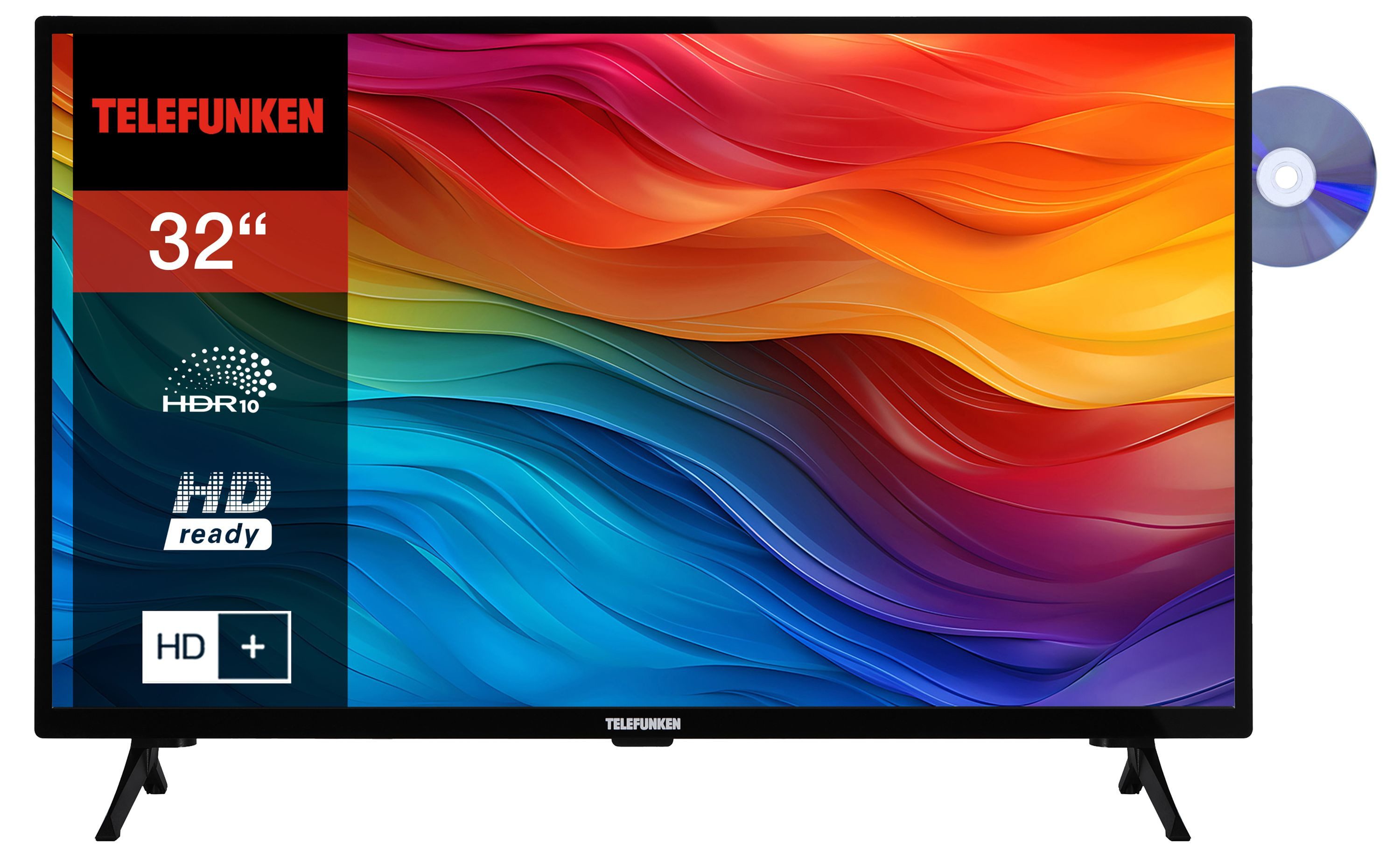 Telefunken XH32SO550SD LCD-LED Телевизоры (80 cm/32 Zoll, HD-ready, Smart TV, HDR, Triple-Tuner, DVD-Player, 6 Monate HD+ gratis)