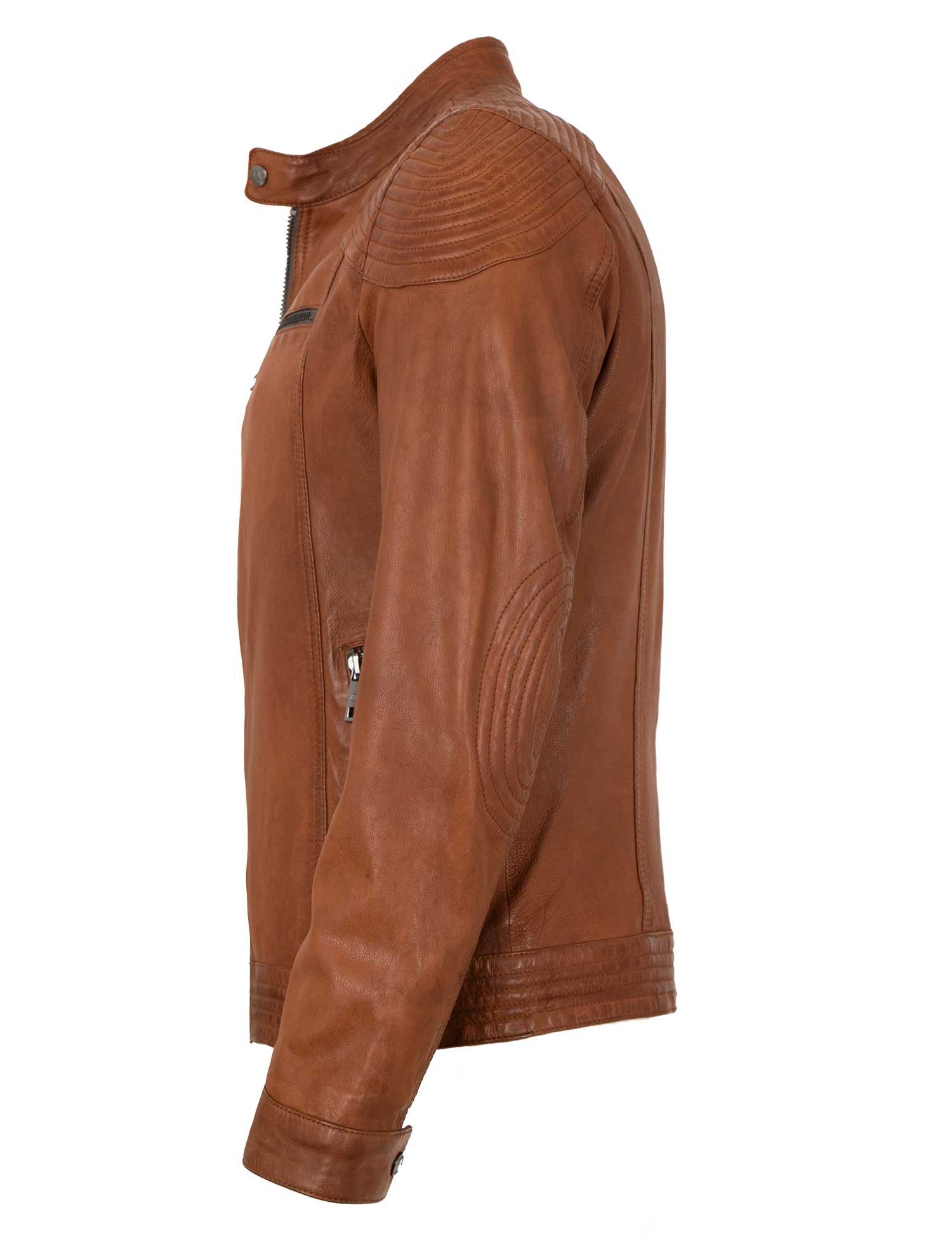 Milestone Lederjacke MSParker Milestone - Herren Lederjacke Lammnappa cogna günstig online kaufen