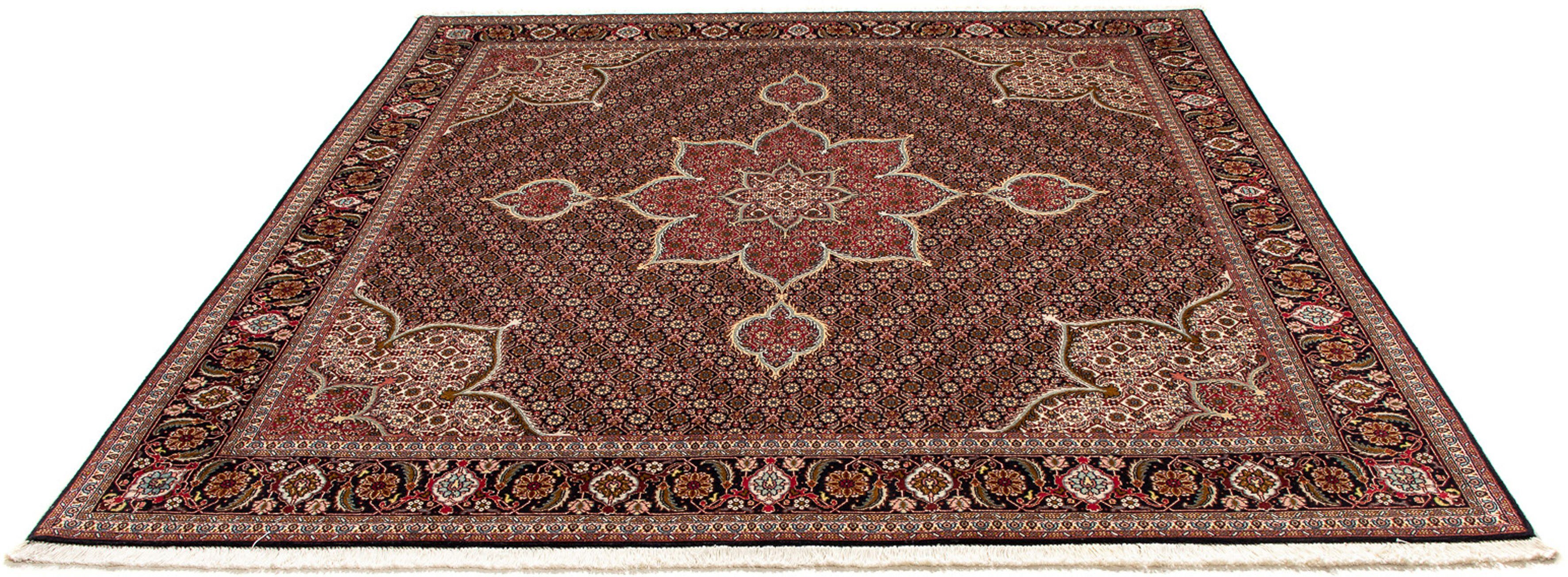 Orientteppich Perser - Täbriz quadratisch - 211 x 204 cm - mehrfarbig, morgenland, quadratisch, Höhe: 10 mm, Wohnzimmer, Handgeknüpft, Einzelstück mit Zertifikat