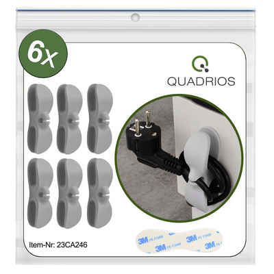 Quadrios Kabelverbinder-Sortiment Quadrios 23CA246 Kabelhalter selbstklebend 23CA246 Grau 6 St., 23CA246