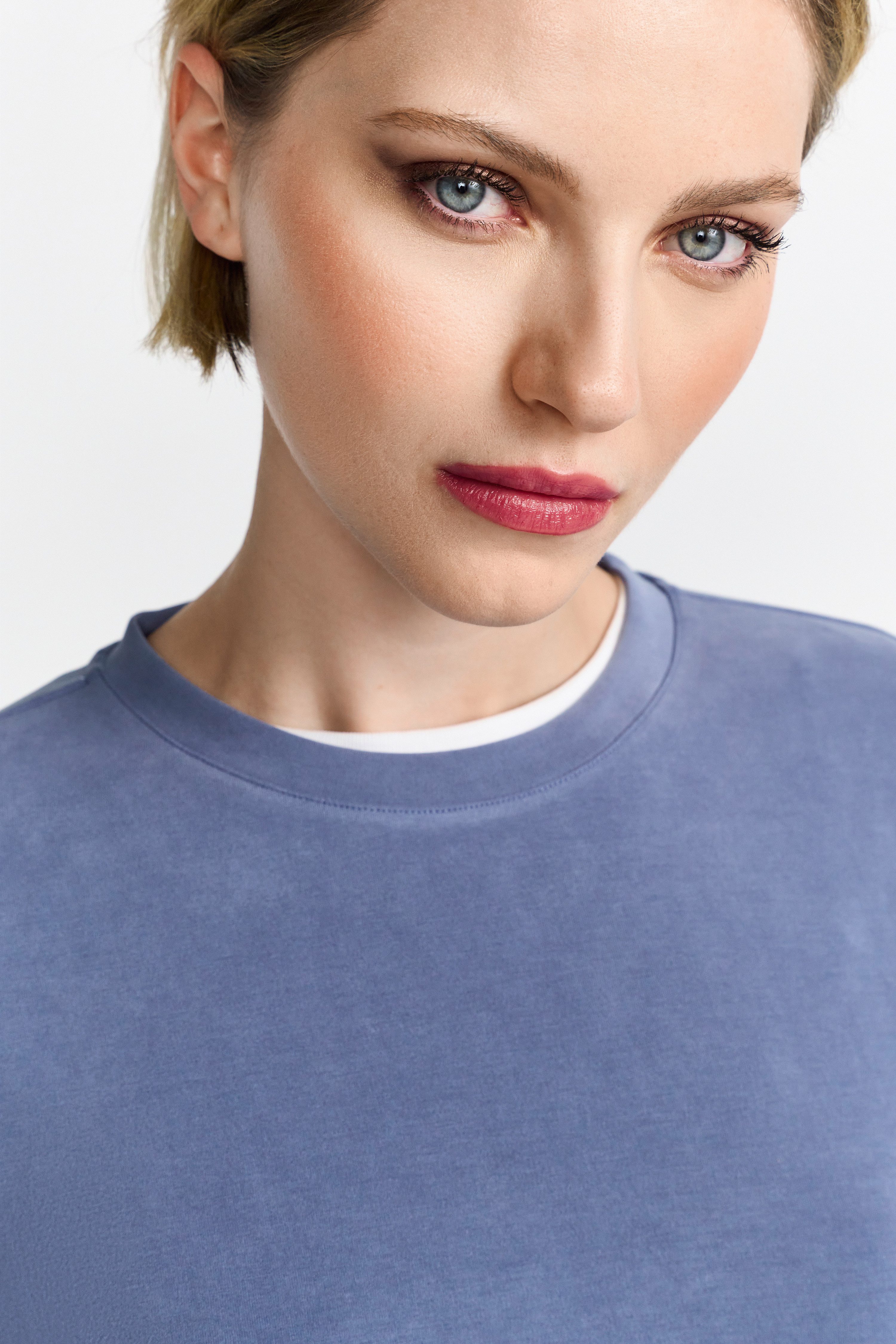 RICHROYAL Sweatshirt 2409 T Peach Crew überschnittene Schultern, softer Gri günstig online kaufen