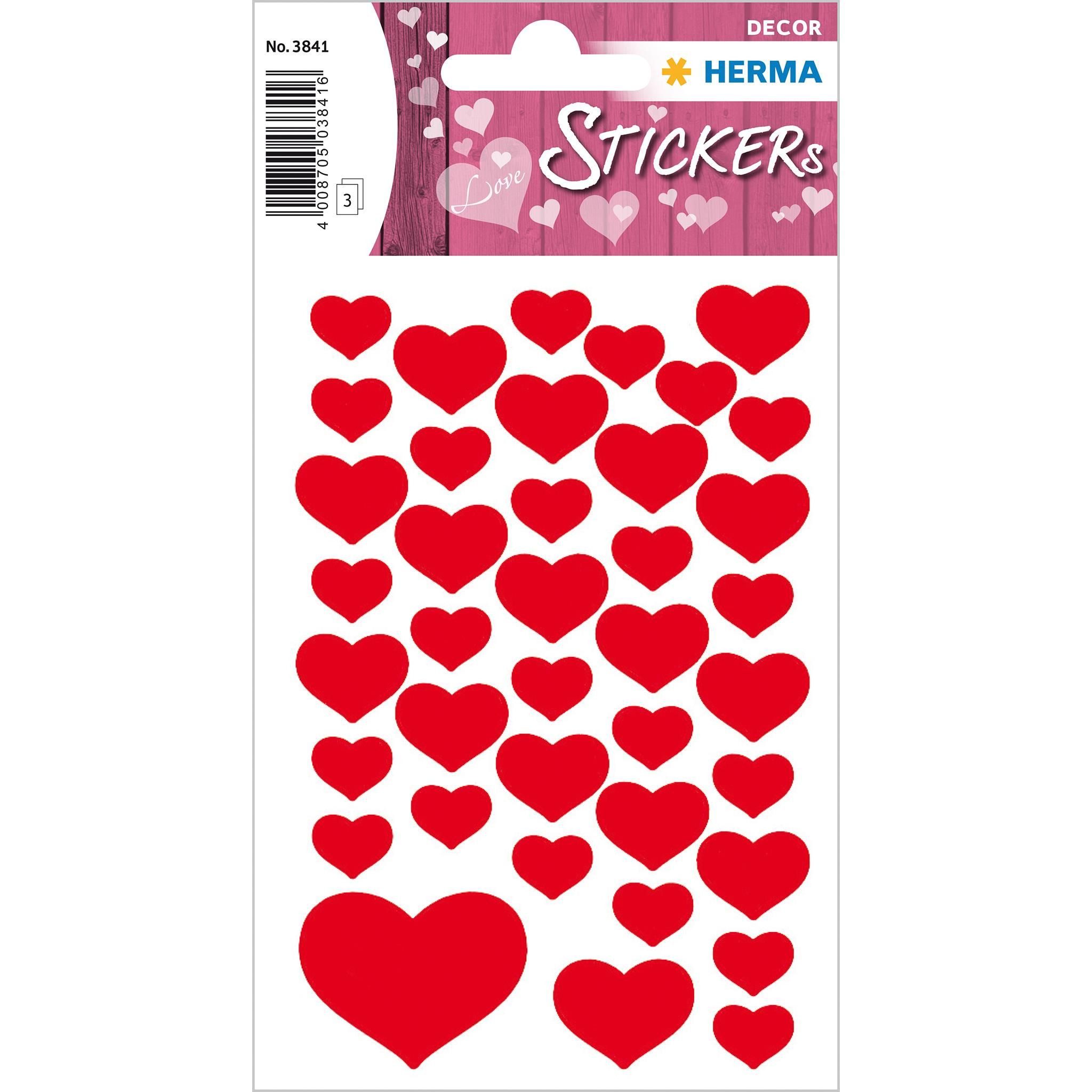 HERMA Sticker Herma Sticker DECOR Love Kleine Herzen rot 3 Bl