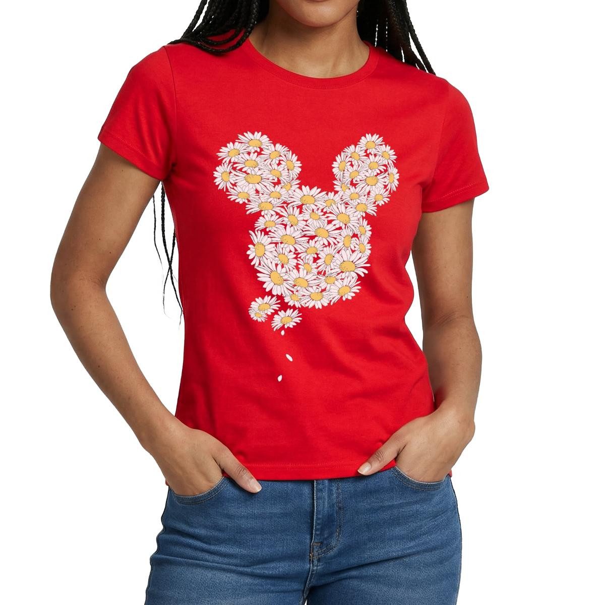 Spreadshirt T-Shirt Mickey & Minnie Mickey Mouse Aus Gänseblümchen Frauen T günstig online kaufen