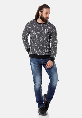 Cipo & Baxx Sweatshirt Adam mit coolem Alloverprint