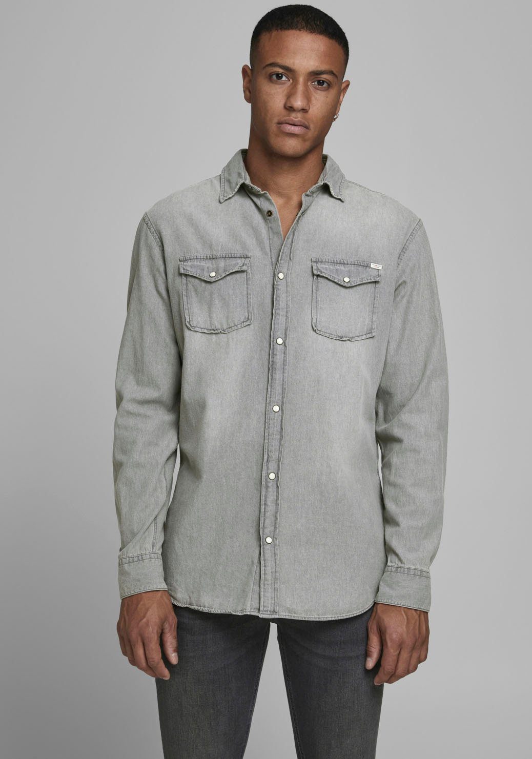 Jack & Jones Jeanshemd JJESHERIDAN im Workwear-Stil mit robuster Baumwollqu günstig online kaufen