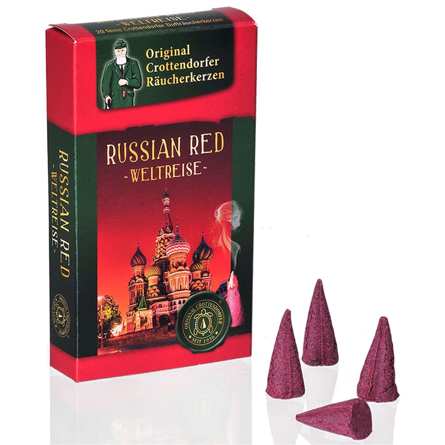 Seiffener Volkskunst eG Räuchermännchen Räucherkerzen Russian Red BxHxT 6x11x2cm NEU