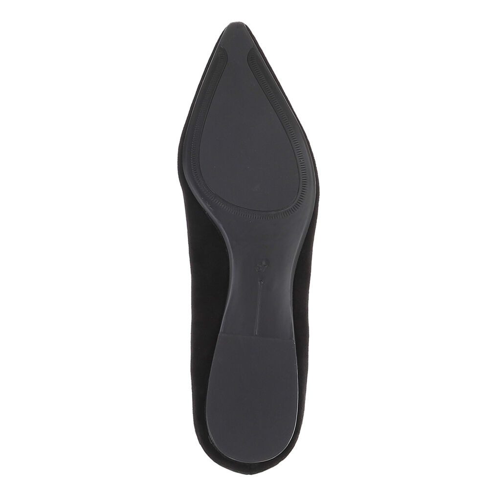Ital-Design Damen Slipper spitz mit Schmuckdetail, elegant Pumps (92078975) Blockabsatz Klassische Ballerinas in Schwarz