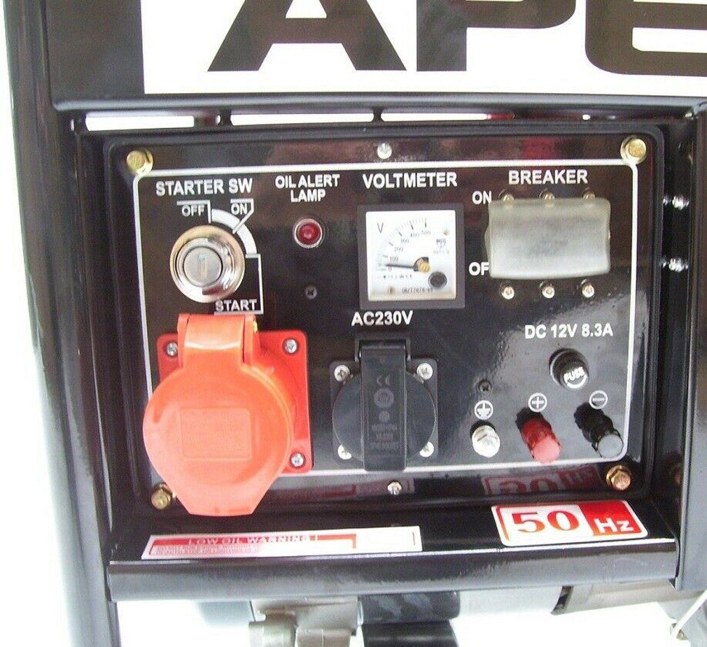 Apex Electric Start Diesel Generator 5500 400V 06281, (1-piece)