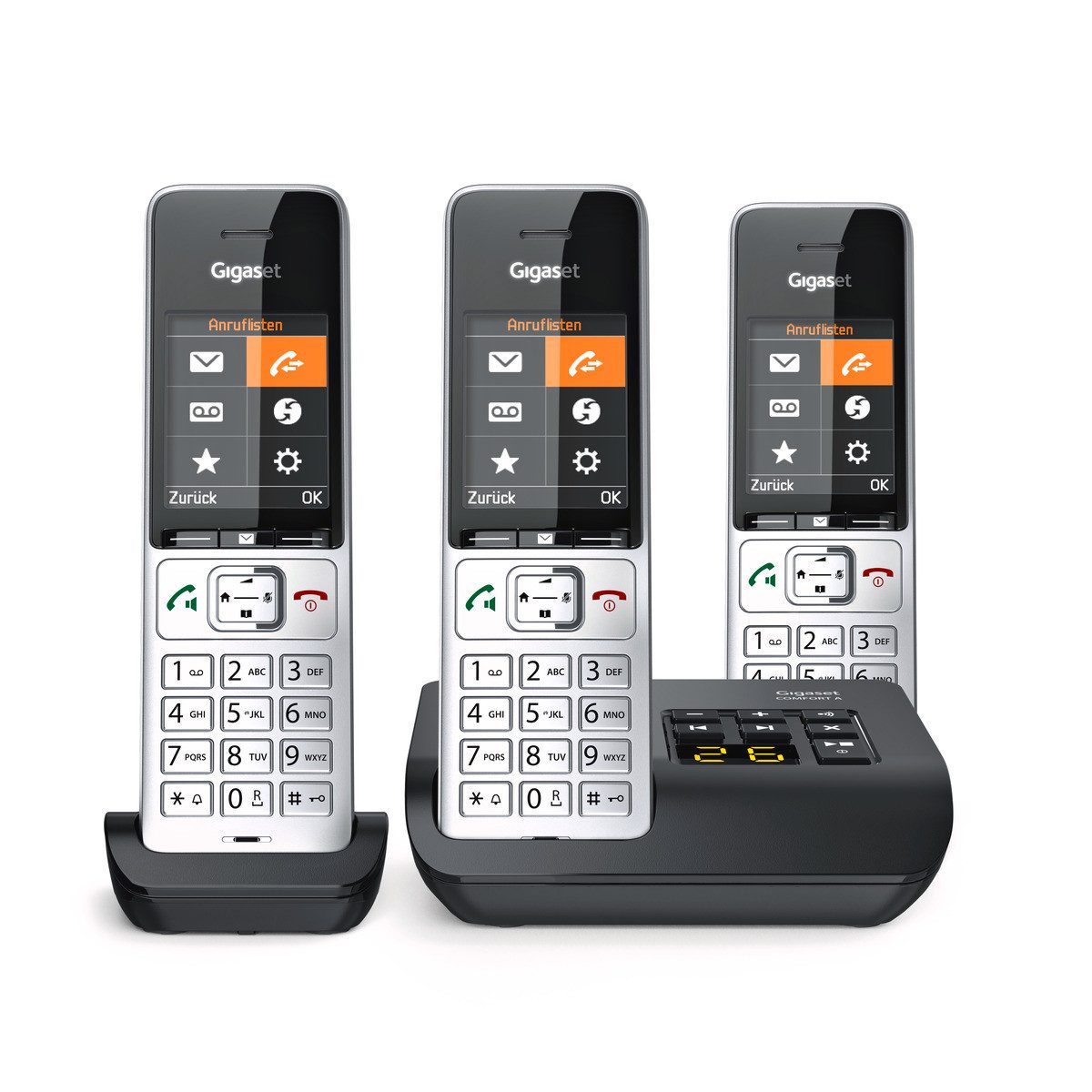 Gigaset Gigaset COMFORT 500A Trio Schnurloses DECT-Telefon (Mobilteile: 3)