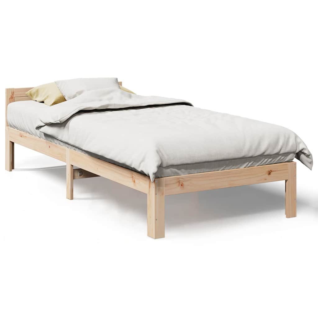 vidaXL Bett Massivholzbett ohne Matratze 90x200 Kiefernholz günstig online kaufen