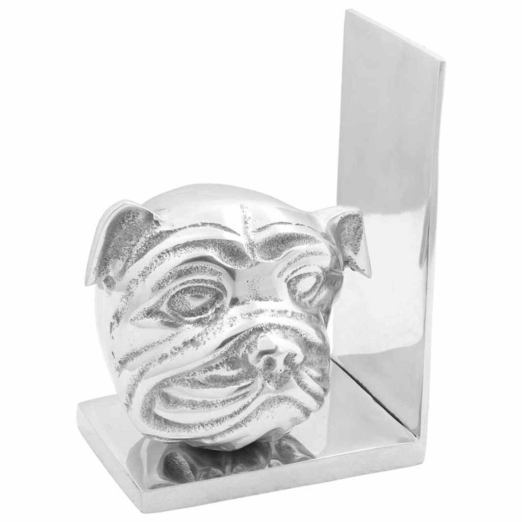 vidaXL Buchstütze Buchstützen 2 pcs Silber 8 x 12 x 16,5 cm Aluminium (2 St)