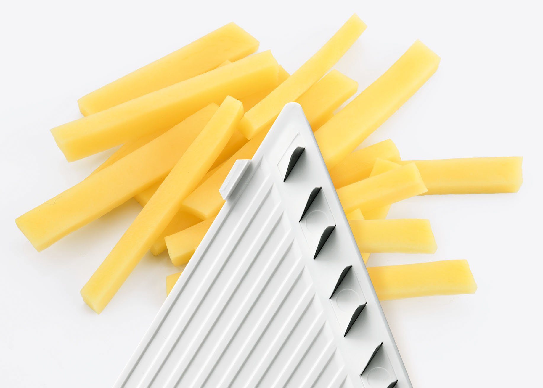 GSD HAUSHALTSGERÄTE Gemüsehobel Universal-Gemüsehobel „3-in-1“, Edelstahl, Kunststoff, 3 verschiedene Scheibenstärken