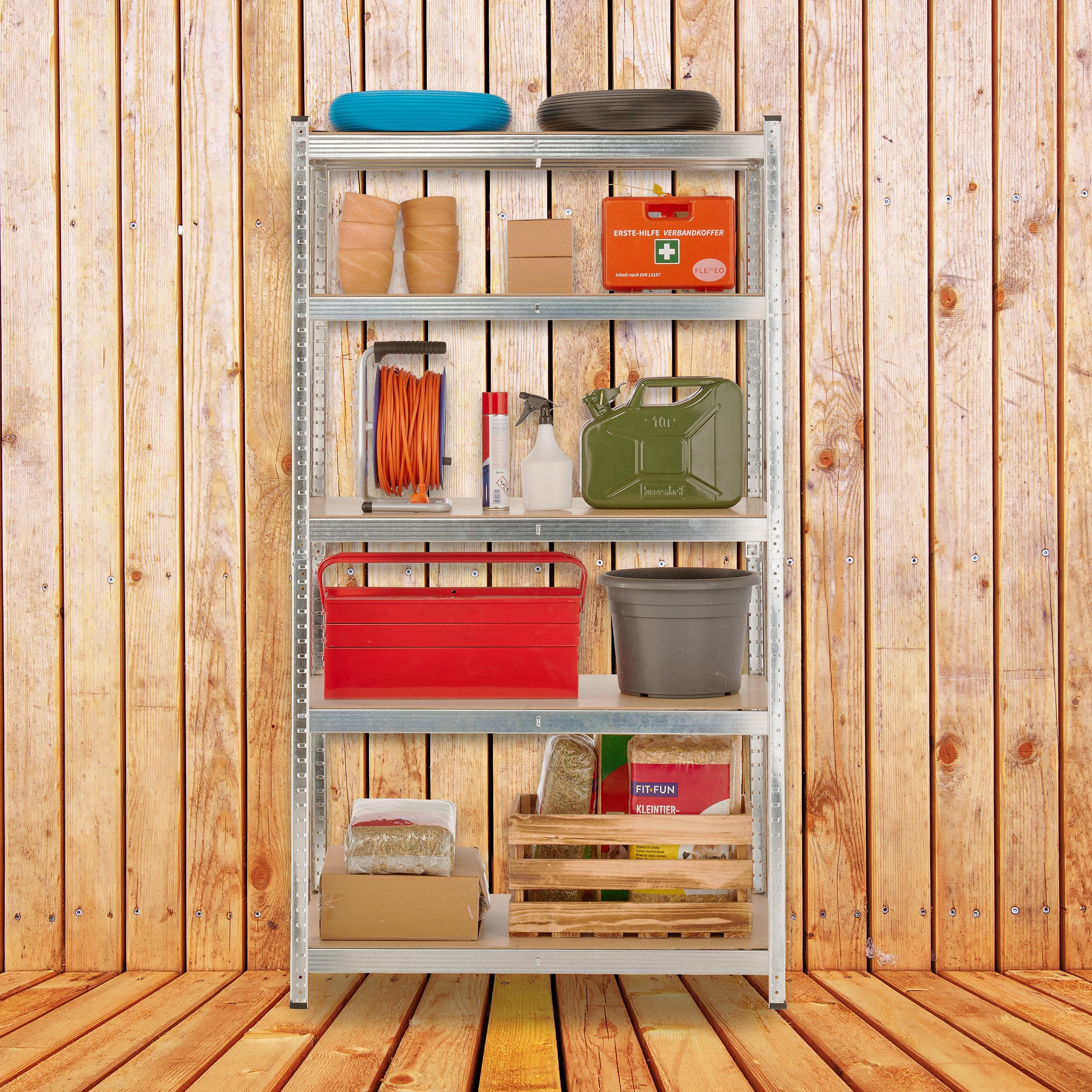 relaxdays Schwerlastregal 180x100x60 cm