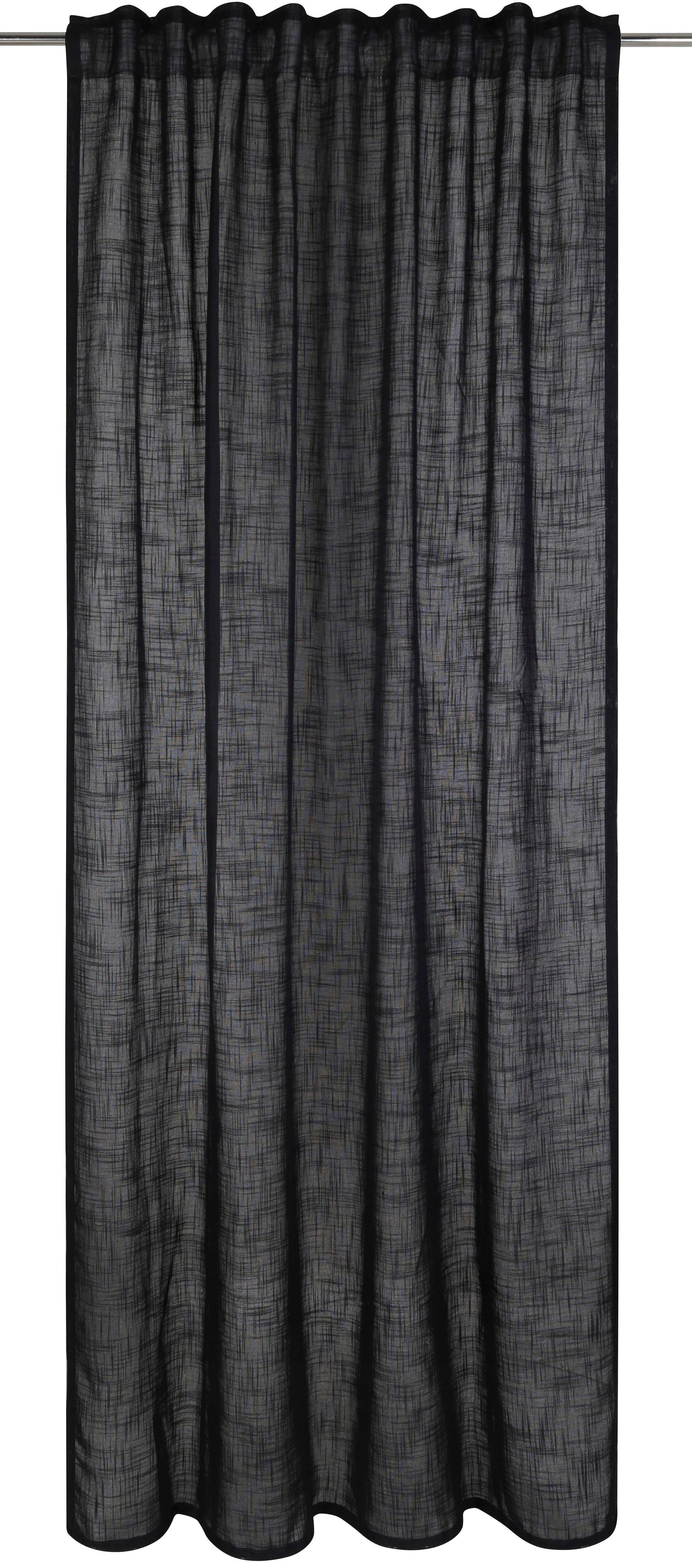 Gardine Marusha, LeGer Home by (1 Schal, St), Lena Leinenoptik, verschiedene gewebt, Größen schwarz halbtransparent, Multifunktionsband 1 Gercke