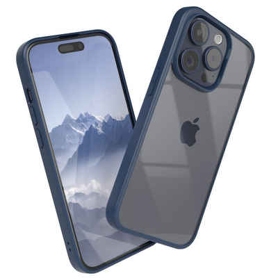 EAZY CASE Handyhülle Bumper Case für Apple iPhone 15 Pro 6,1 Zoll, Handyhülle Dünn mit Kameraschutz Hybrid Handyhülle Rand Nacht Blau