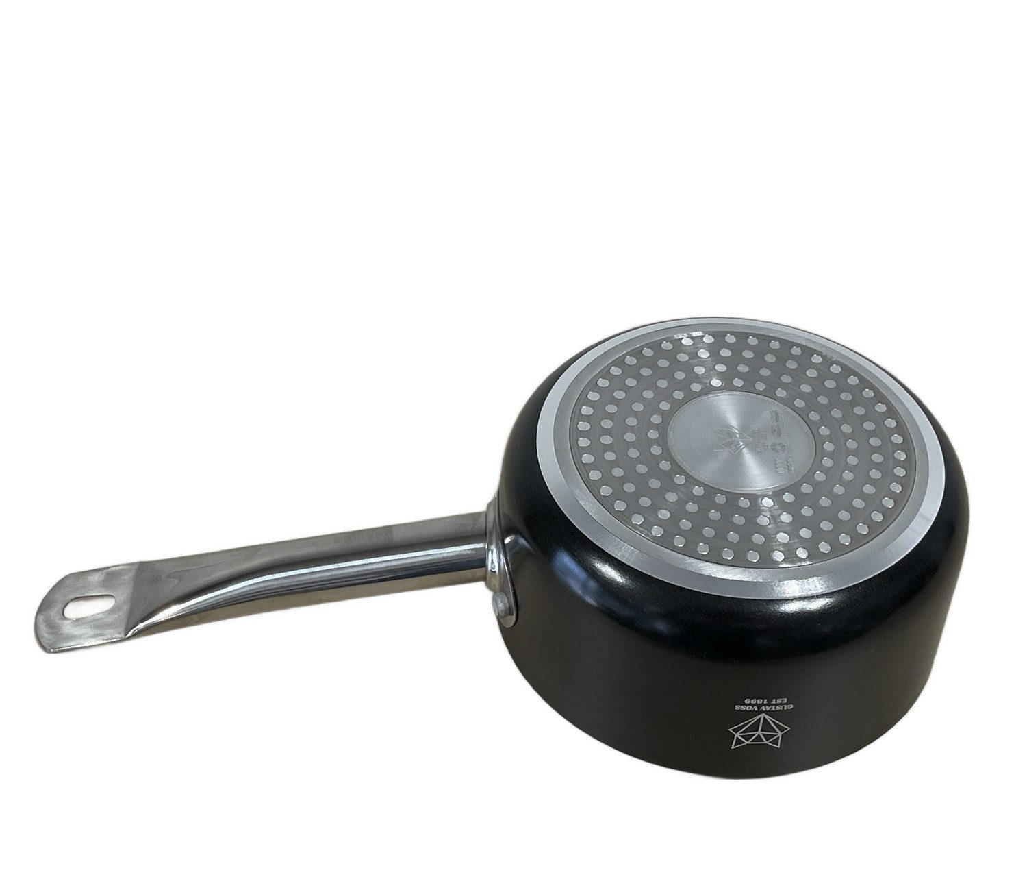 Gustav Voss Kochtopf Topf PIRÄUS, gehärtete Aluminiumlegierung (Stielkochtopf, Stiel-Kasserolle Stieltopf), Procalon®Cera-Beschichtung, spülmaschinengeeignet