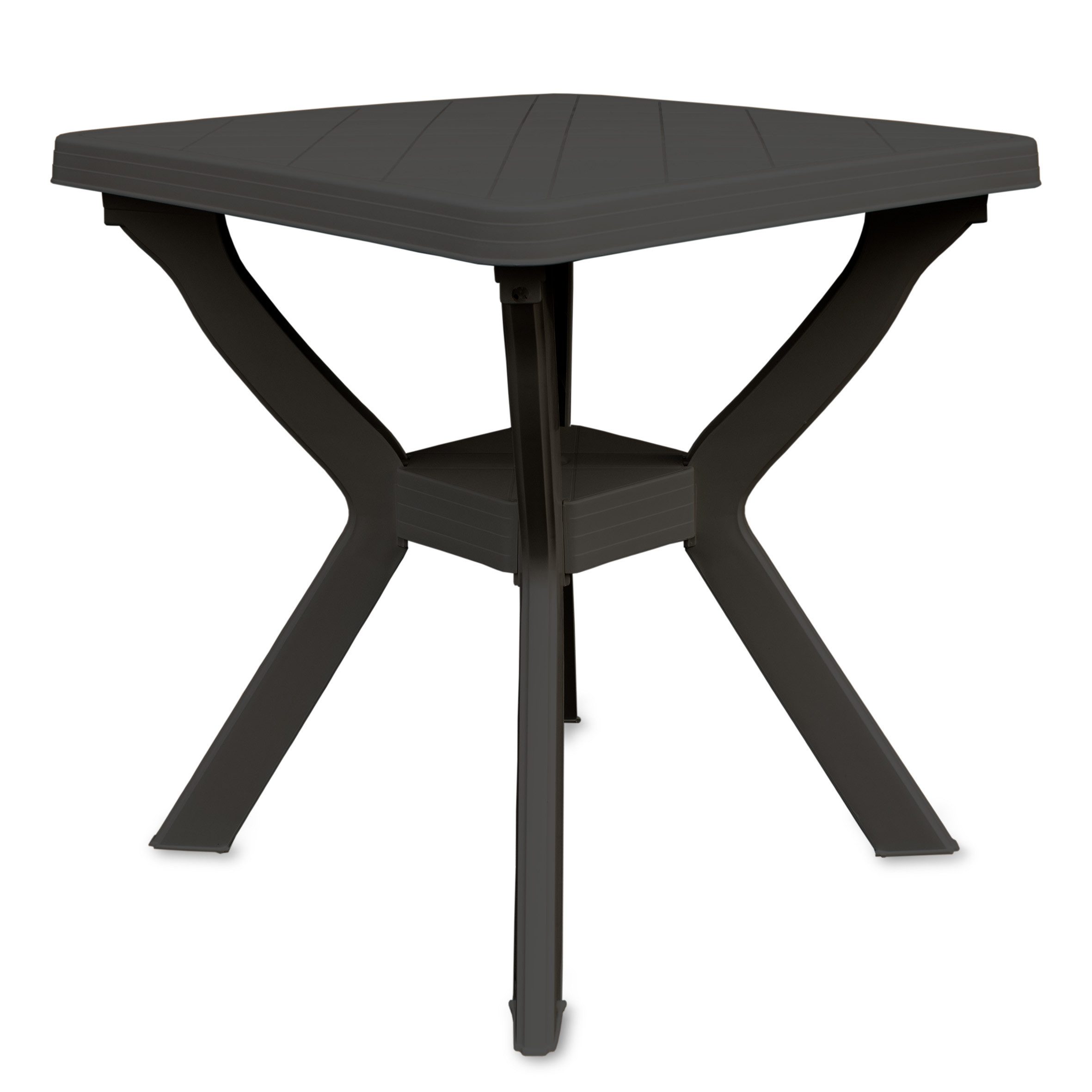 Spetebo Gartentisch Kunststoff Outdor Tisch quadratisch 70 cm (Anzahl, 1-St., Stück), mit modernem X-Gestell