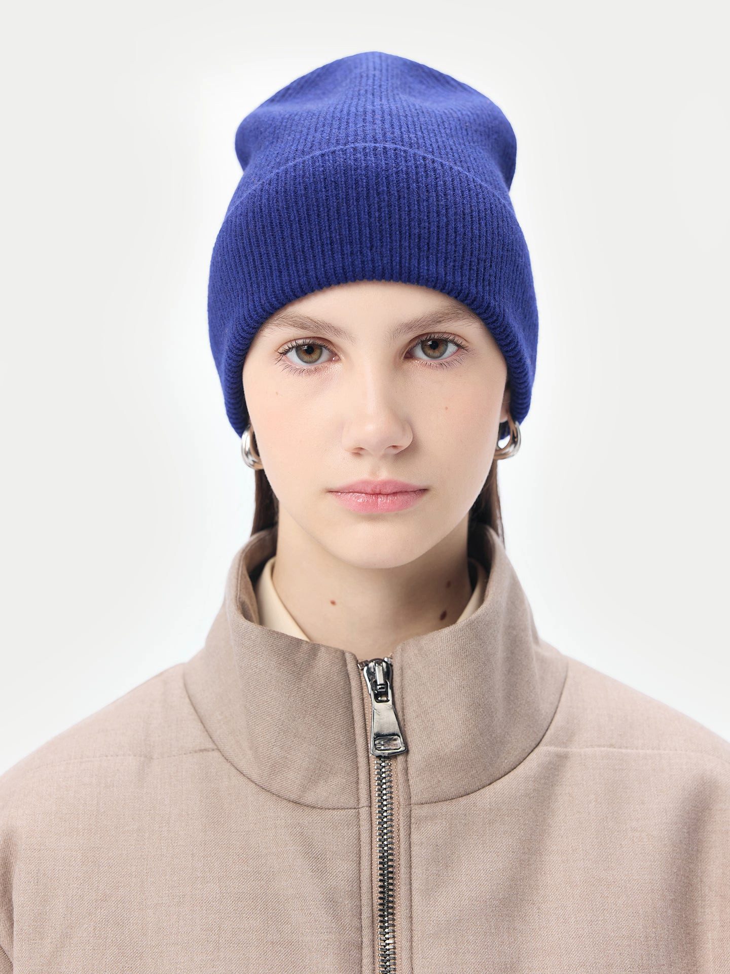 GOBI Cashmere Beanie Rippenstrick Kaschmir Mütze