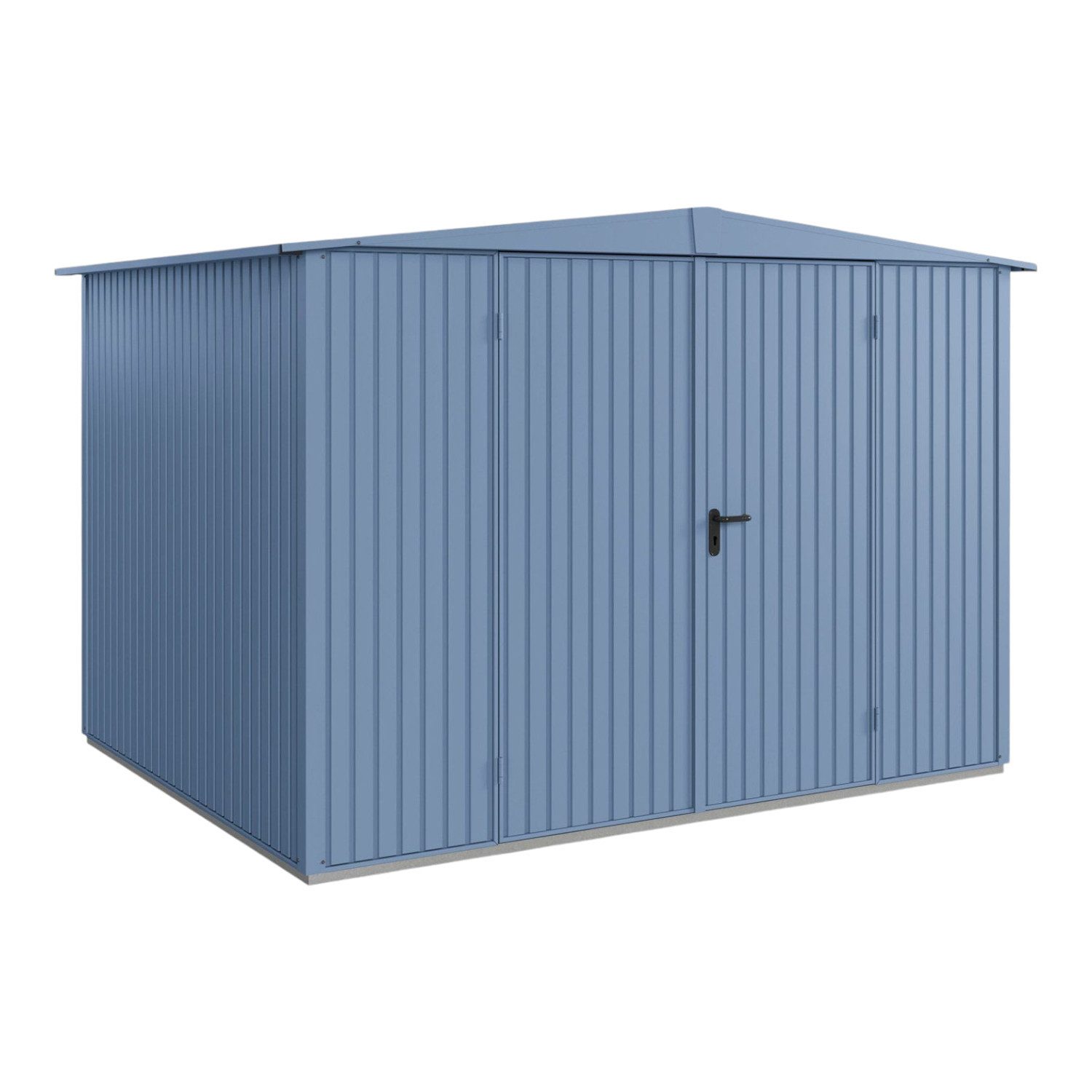 Hörmann Ecostar Gerätehaus Trend mit Satteldach (324 x 248 cm), Metall, ohne scharfe Kanten