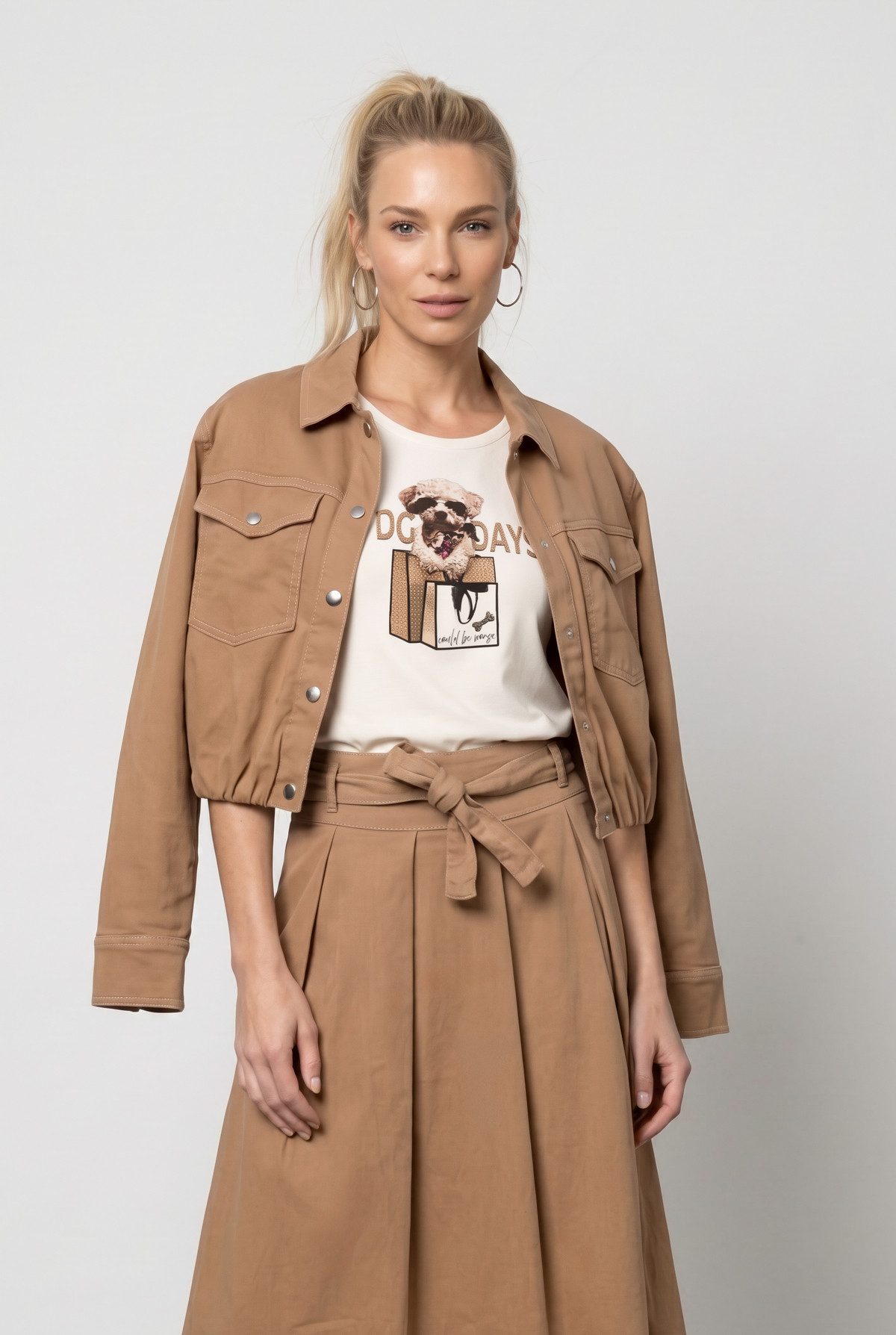 Monari Kurzjacke Jacke Lyocellmix Regular fit mit Knopfleiste