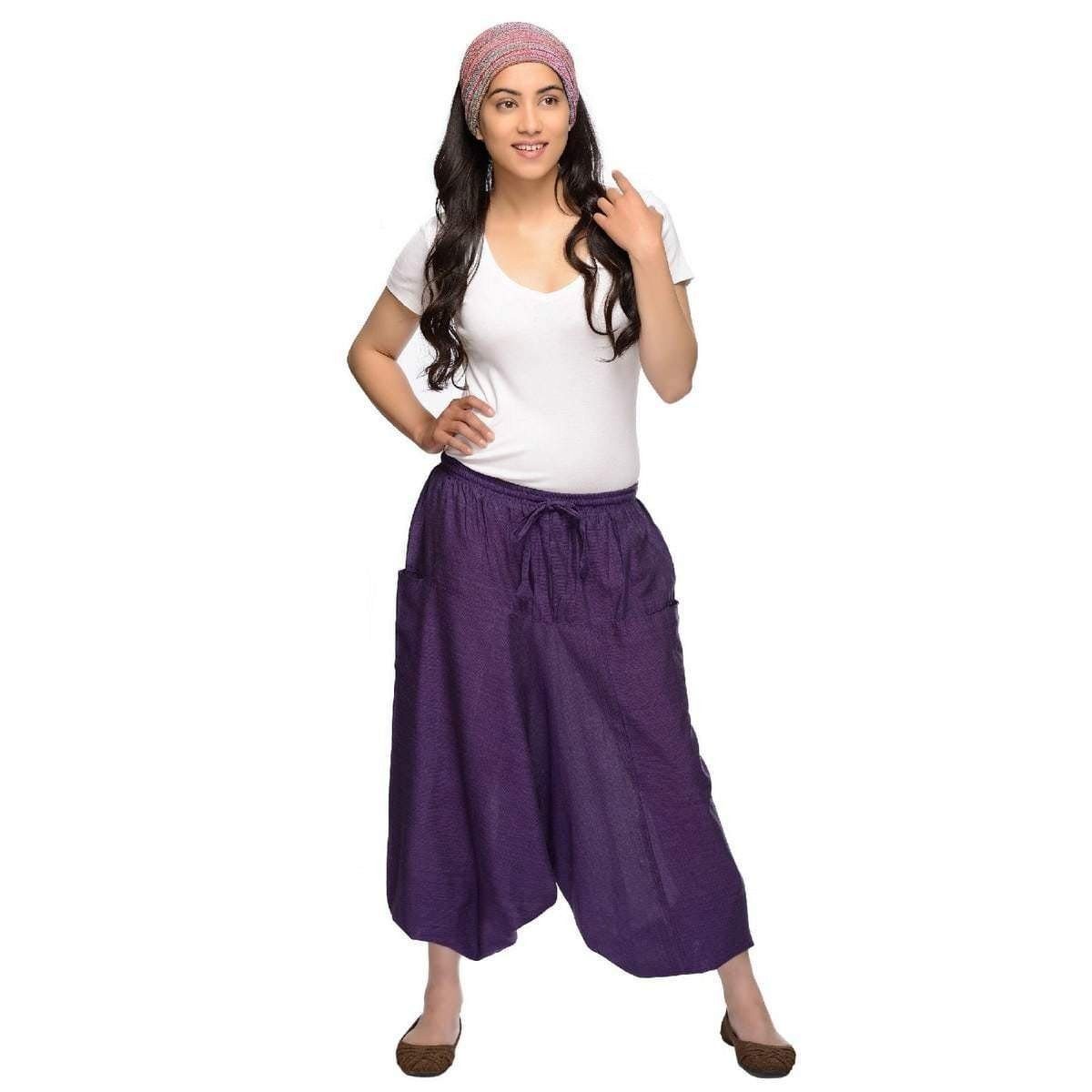 Damen Haremshose Aus Weichem Jersey – Loose Fit, Hochgeschnittene Taille, Größe 44