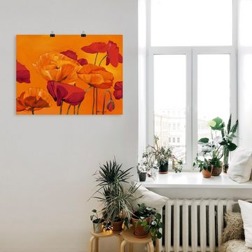 Artland Wandbild Mohnblume, Blumen (1 St), als Leinwandbild, Poster in verschied. Größen