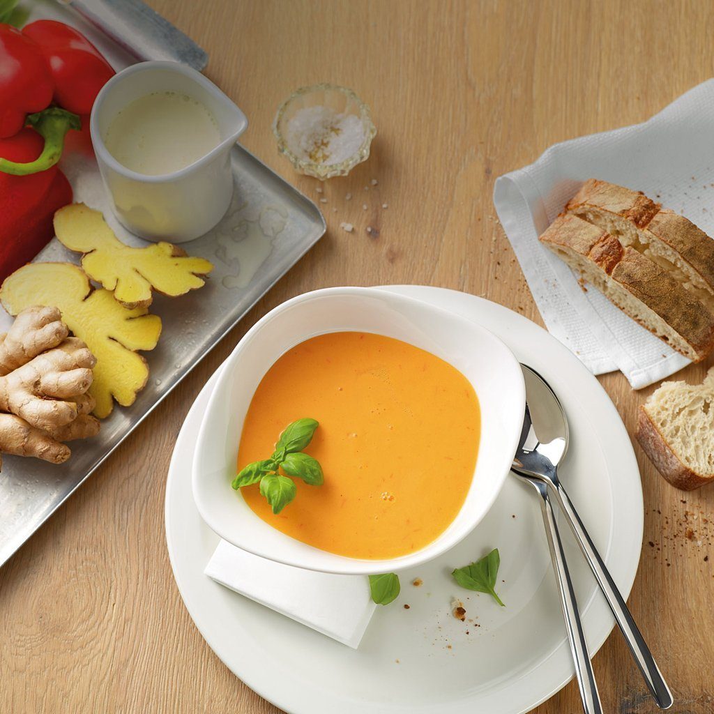 Villeroy & Boch Geschirr-Set Vapiano Suppenschalen 2er-Set (2-tlg), 2 Personen, Porzellan, Premium Porcelain, mikrow.- & spülm.sicher, Made in Germany