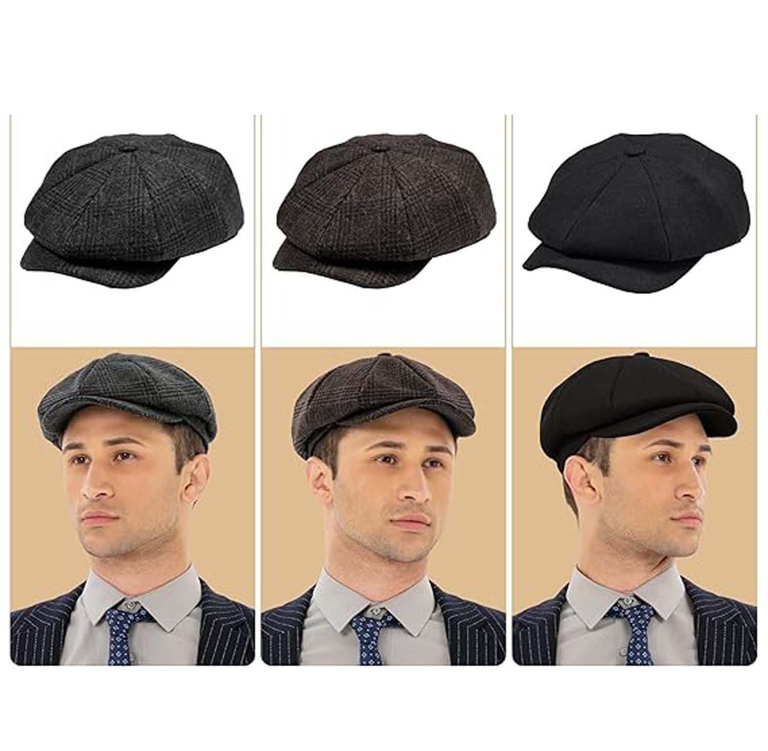 Zaewry Baskenmütze Wollmischung Schirmmützen Unisex Schiebermütze