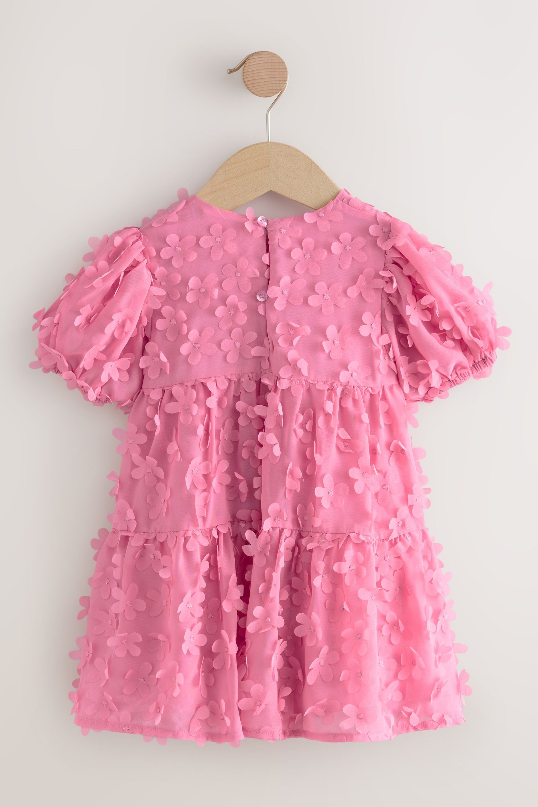 Next Blusenkleid Kurzärmeliges Kleid mit 3D-Blumendetails günstig online kaufen