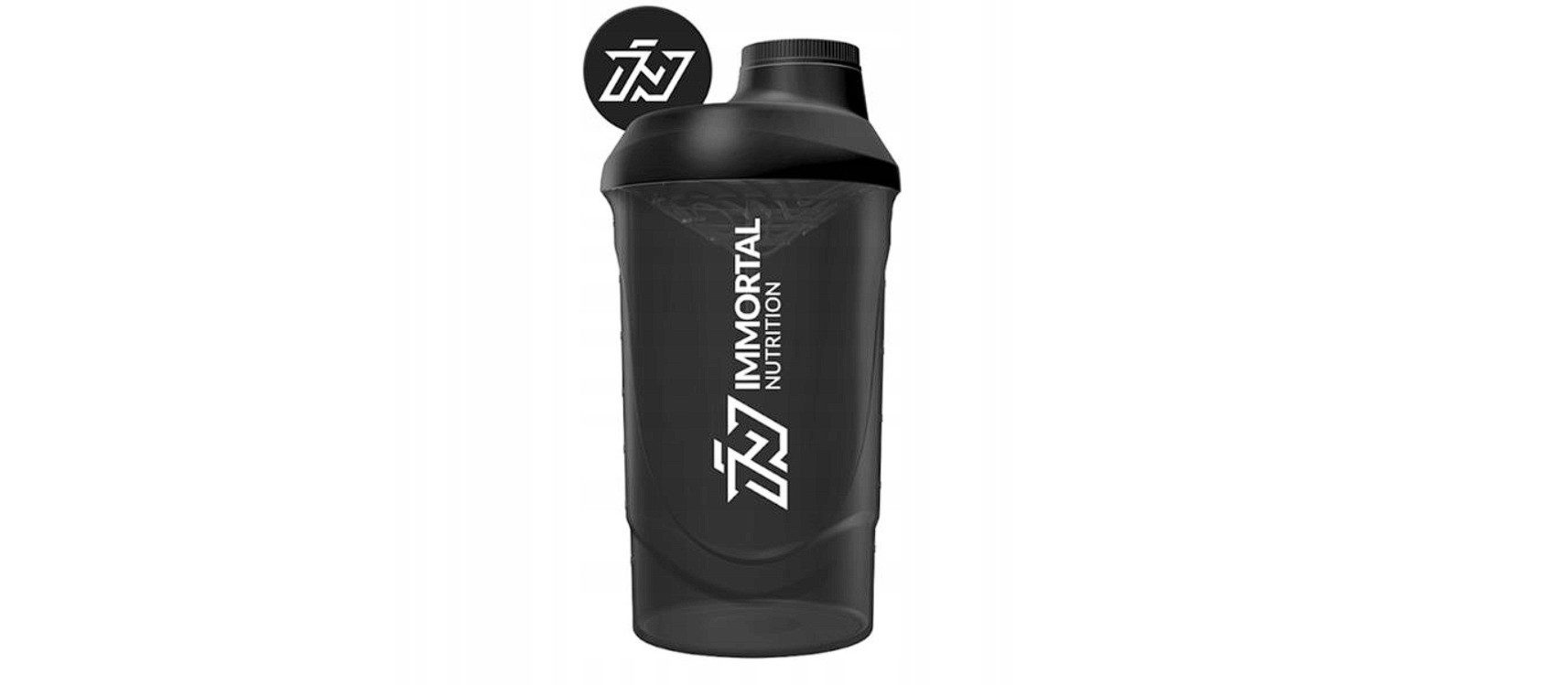 Trinkflasche Shaker 600ml - Modernes Design, BPA-frei, Schwarz