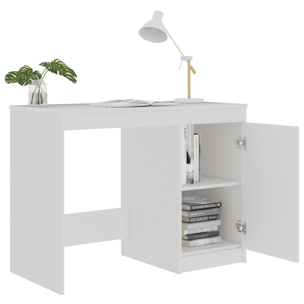 vidaXL Computertisch Computertisch cm Holzwerkstoff Schreibtisch, Weiß 100×50×76