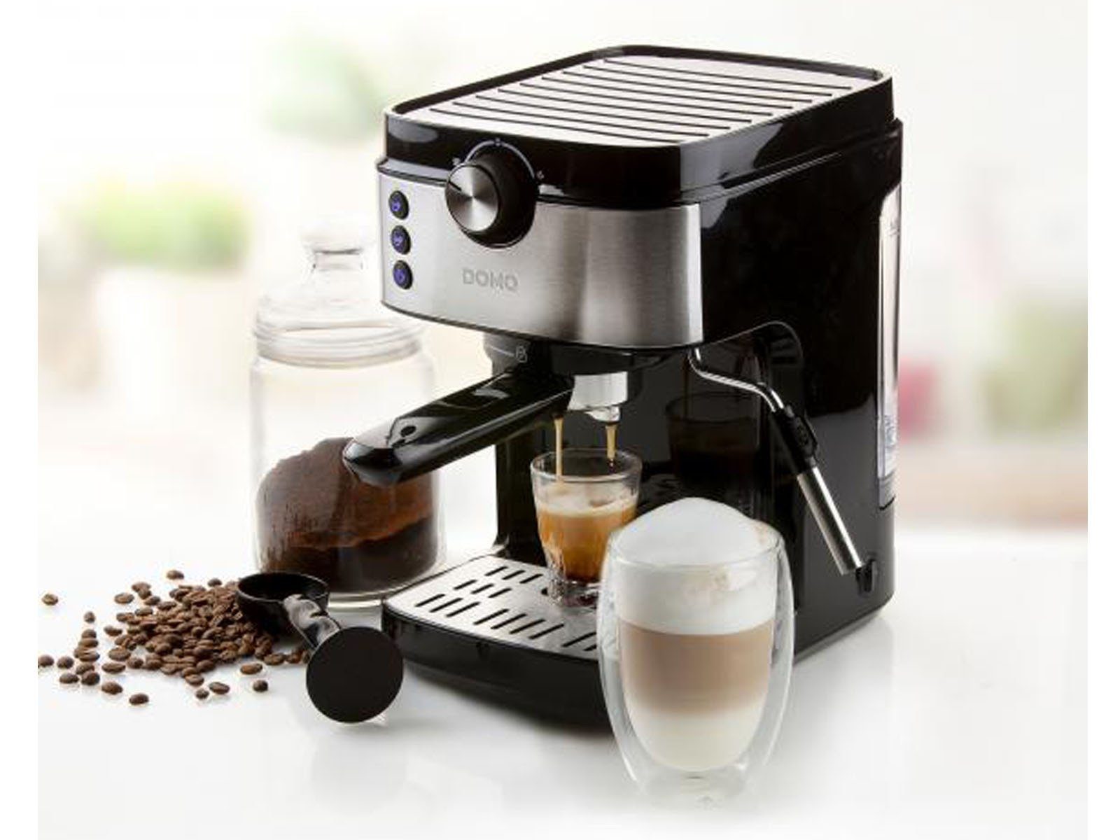 Domo Espressomaschine, Barista Siebträgermaschine mit Milchaufschäumer Latte  Macchiato, Siebdruck Cappuccino Maschine mit abnehmbaren Wassertank online  kaufen | OTTO