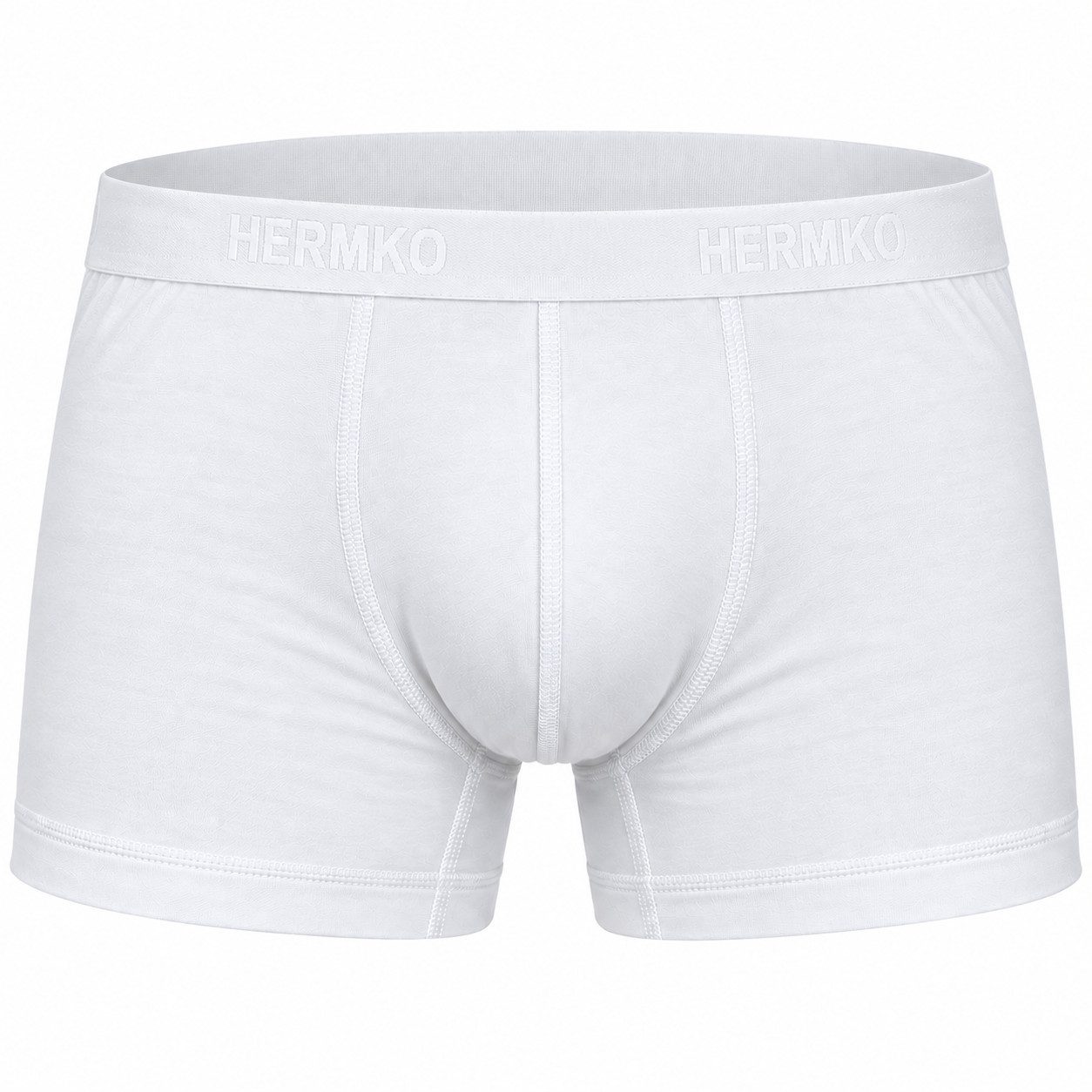 HERMKO Boxer 8950 mit Webbund, Bio-Baumwolle/Elastan, kurzem Bein, Feinripp