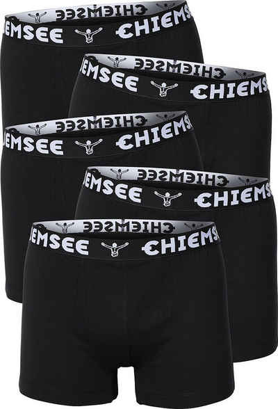 Chiemsee Boxershorts (Spar-Set, 5-St., 5er-Pack) formtreue, softe Jersey-Qualität und komfortabler Breitbund mit Logo