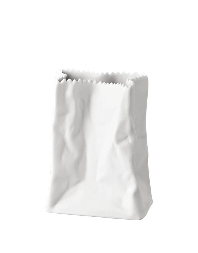 Rosenthal Tischvase Tütenvase aus weißem Porzellan, 9 cm (einzelne Vase), Kollektion Minaturvasen