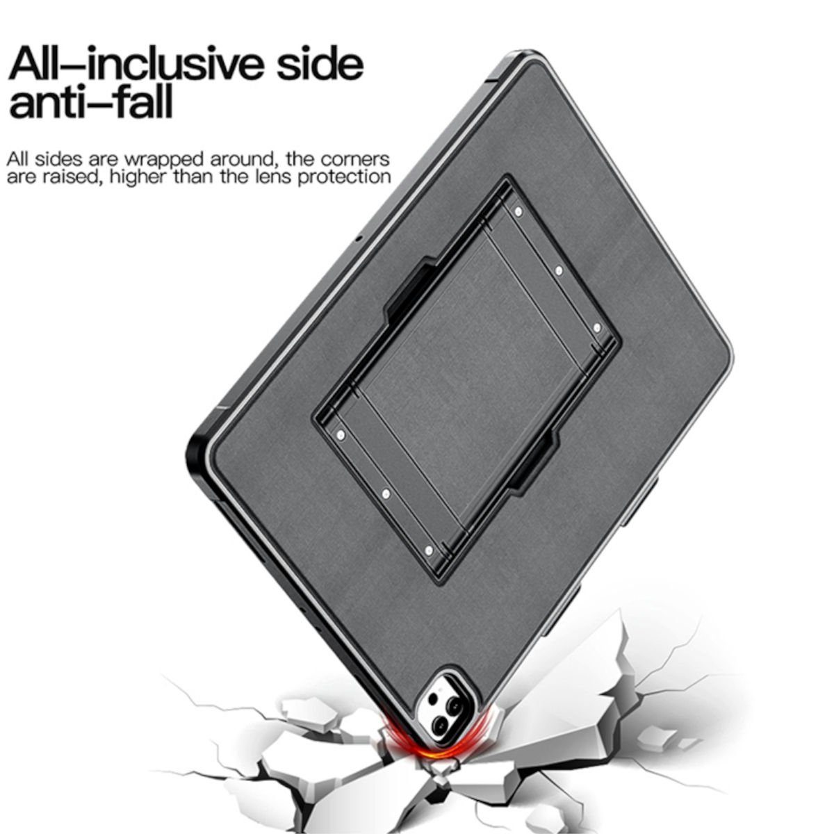 Wigento Tablet-Hülle Für Apple iPad Mini 2024 8.3 " / Mini 6 2021 Kunststoff Hülle Schwarz