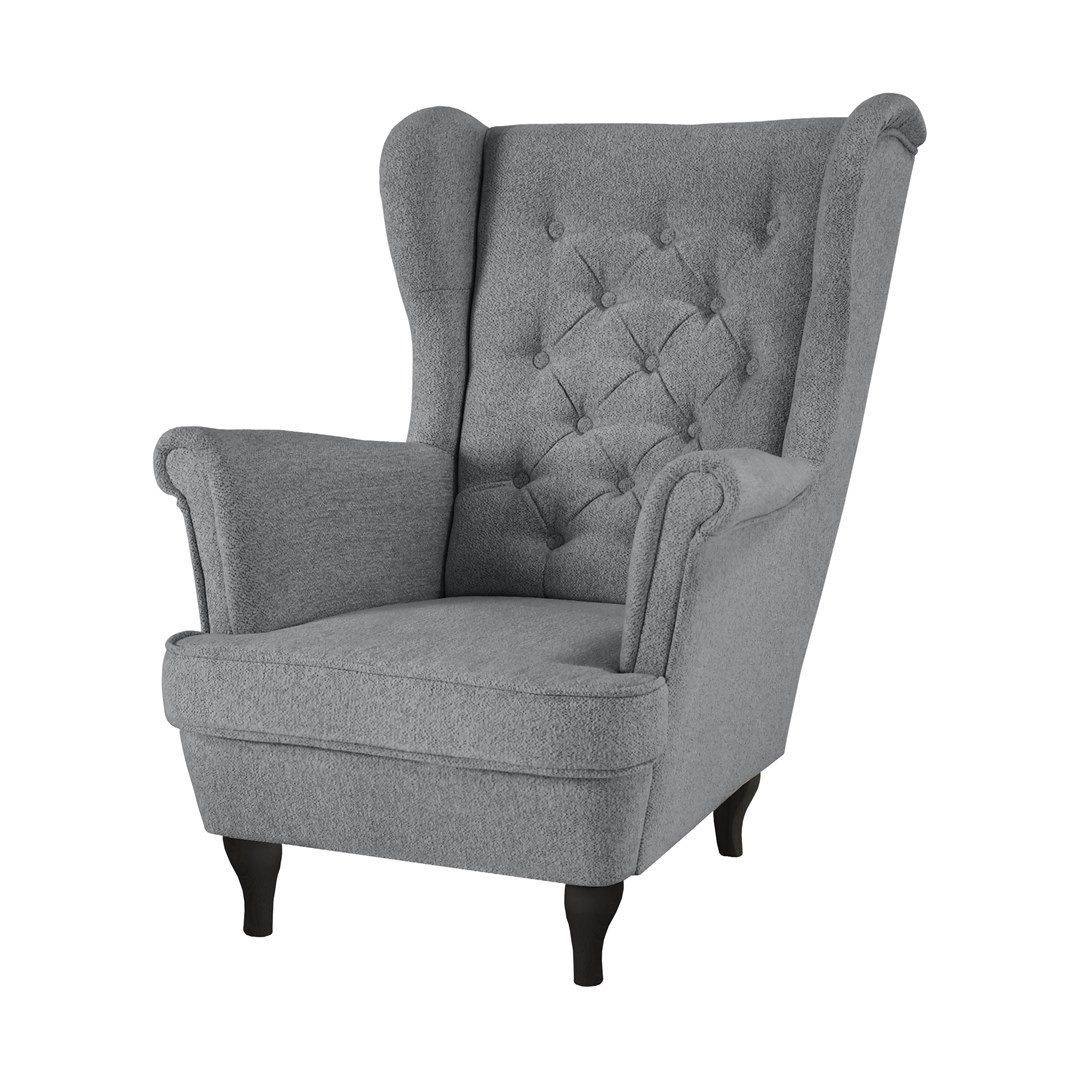 Beautysofa Ohrensessel Sessel FALCO Chesterfield Wohnzimmersessel günstig online kaufen