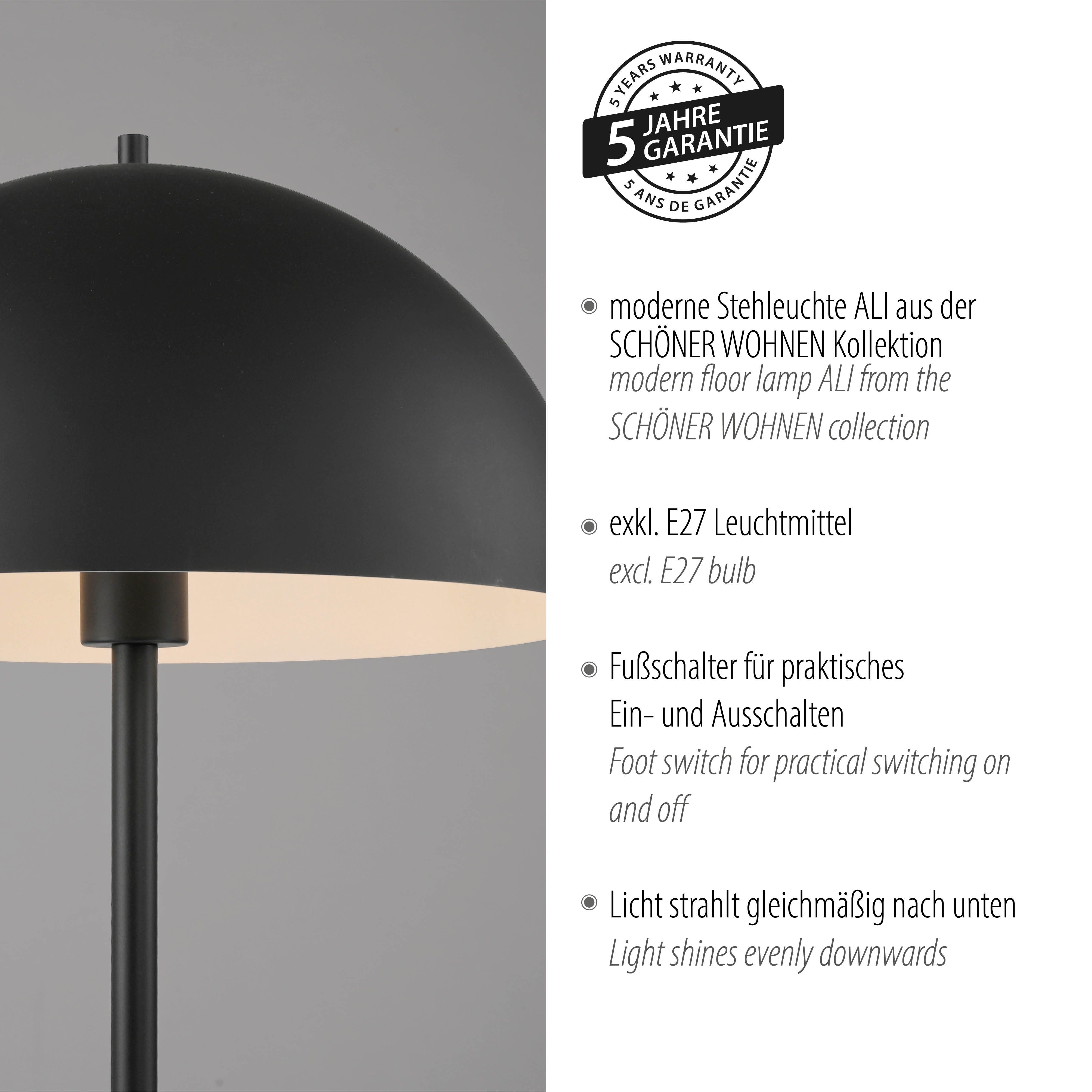 SCHÖNER WOHNEN-Kollektion LED Stehlampe ALI, Ein-/Ausschalter, ohne Leuchtmittel, SCHÖNER WOHNEN Kollektion, Fußschalter, Downlight – Bild 5 von 5