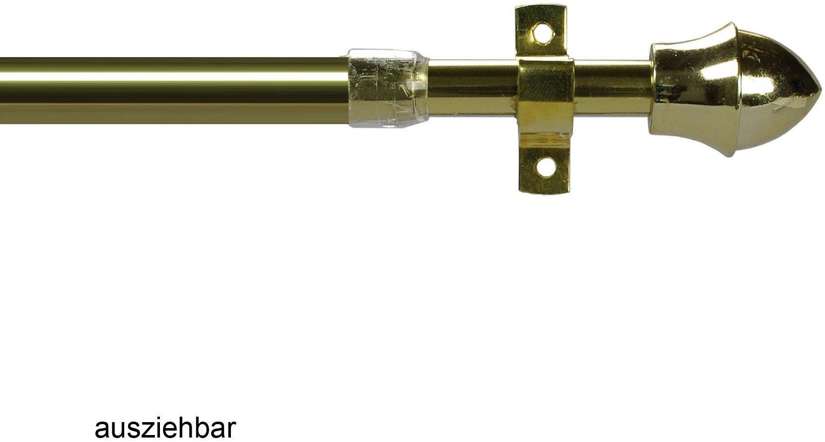 Scheibenstange Klassik, Liedeco, Ø 12 mm, 1-läufig, ausziehbar, verschraubt vermessingt