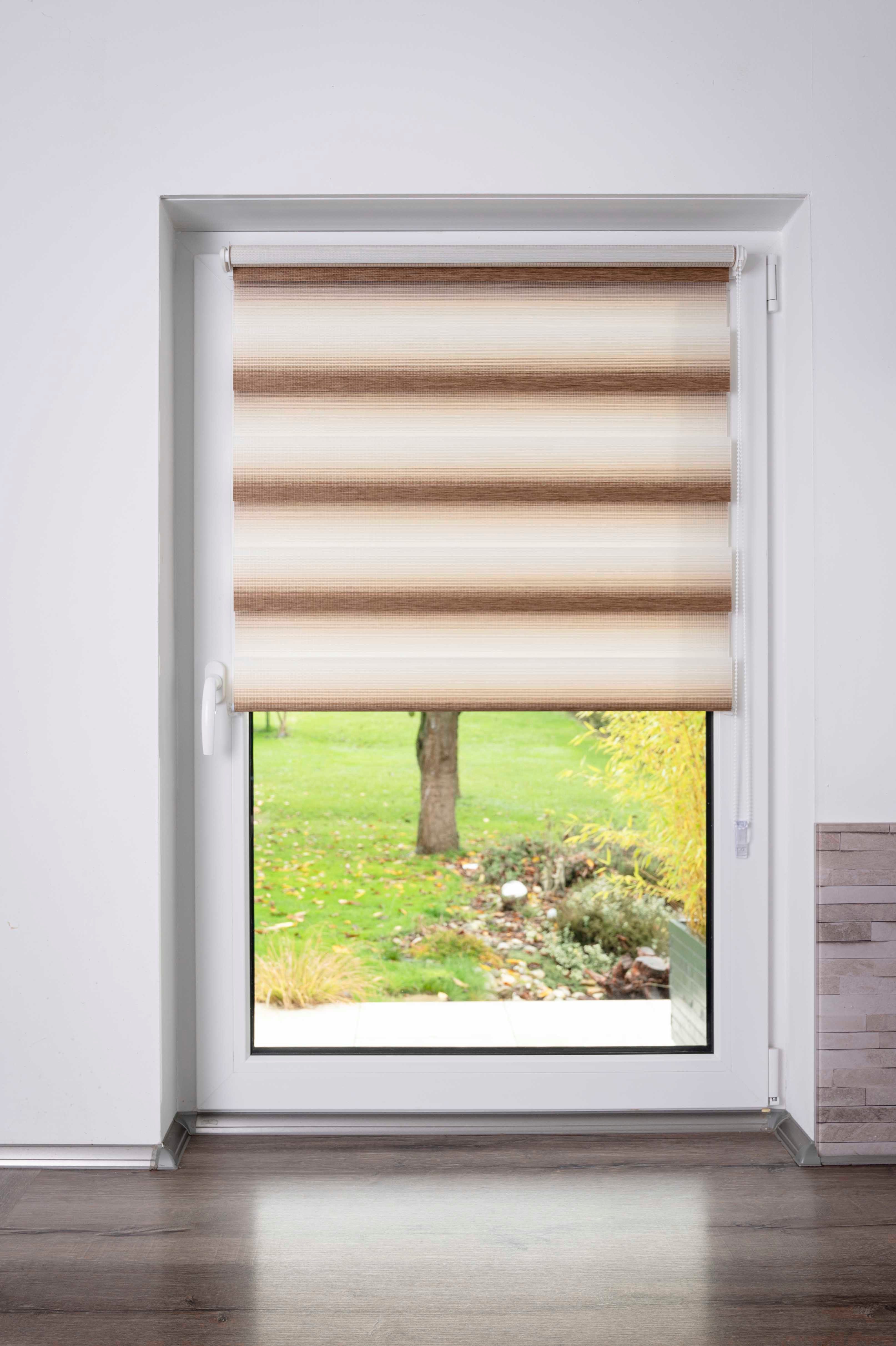 Doppelrollo mit schönen Farbverlauf, K-HOME, Klemmfix, Farbverlauf